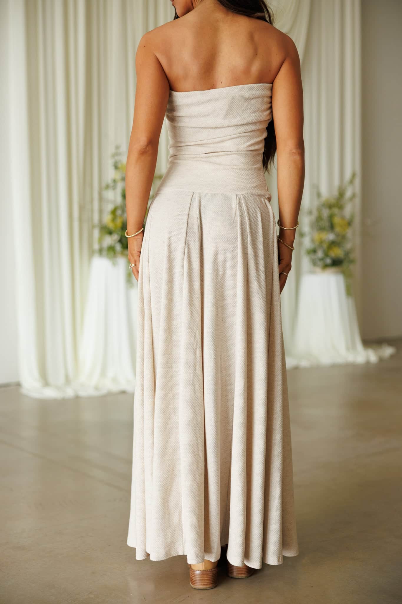Oatmeal Tube Maxi Dress - S / Oatmeal Oatmeal Tube Maxi Dress - S / Oatmeal