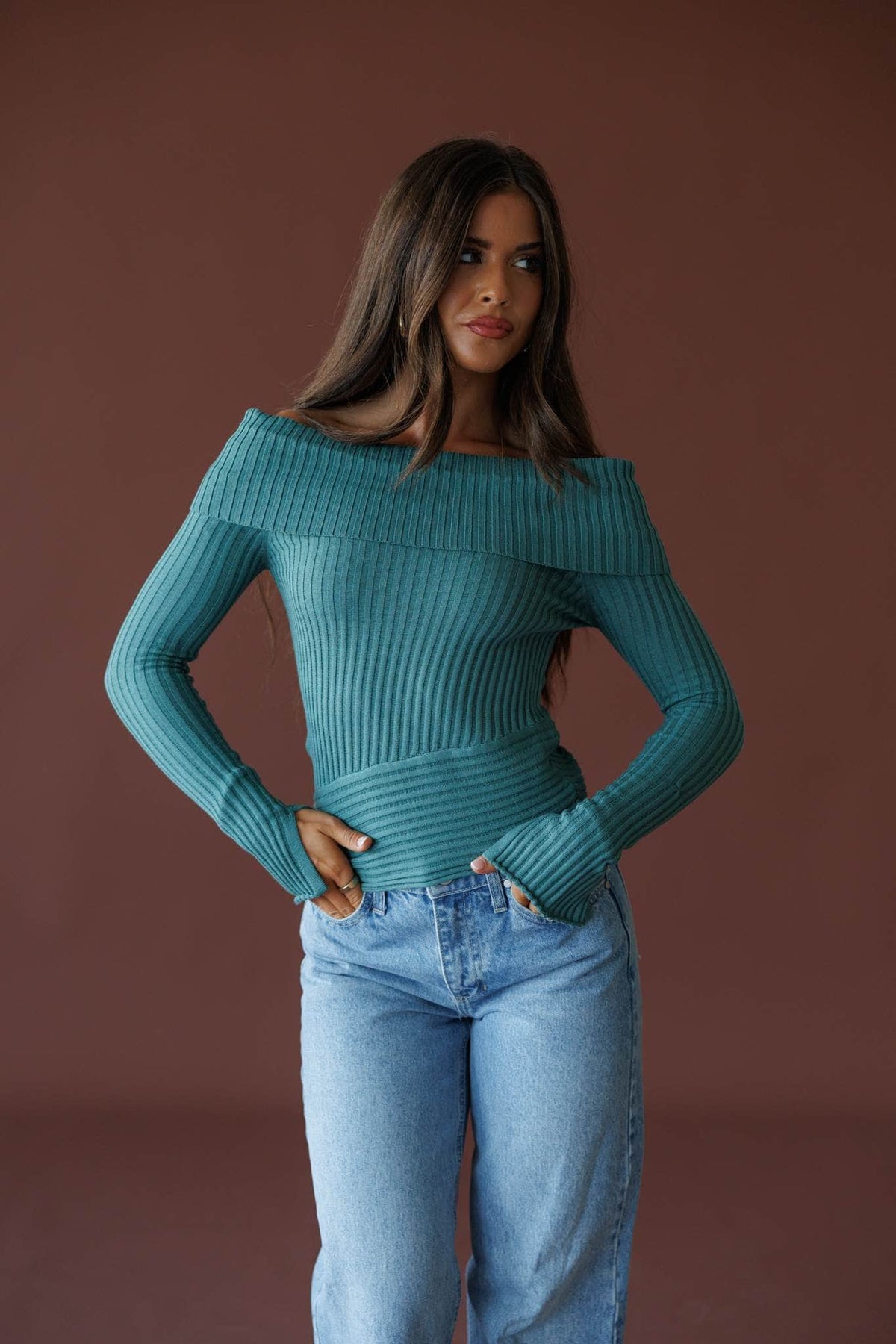Off The Line Knit Top