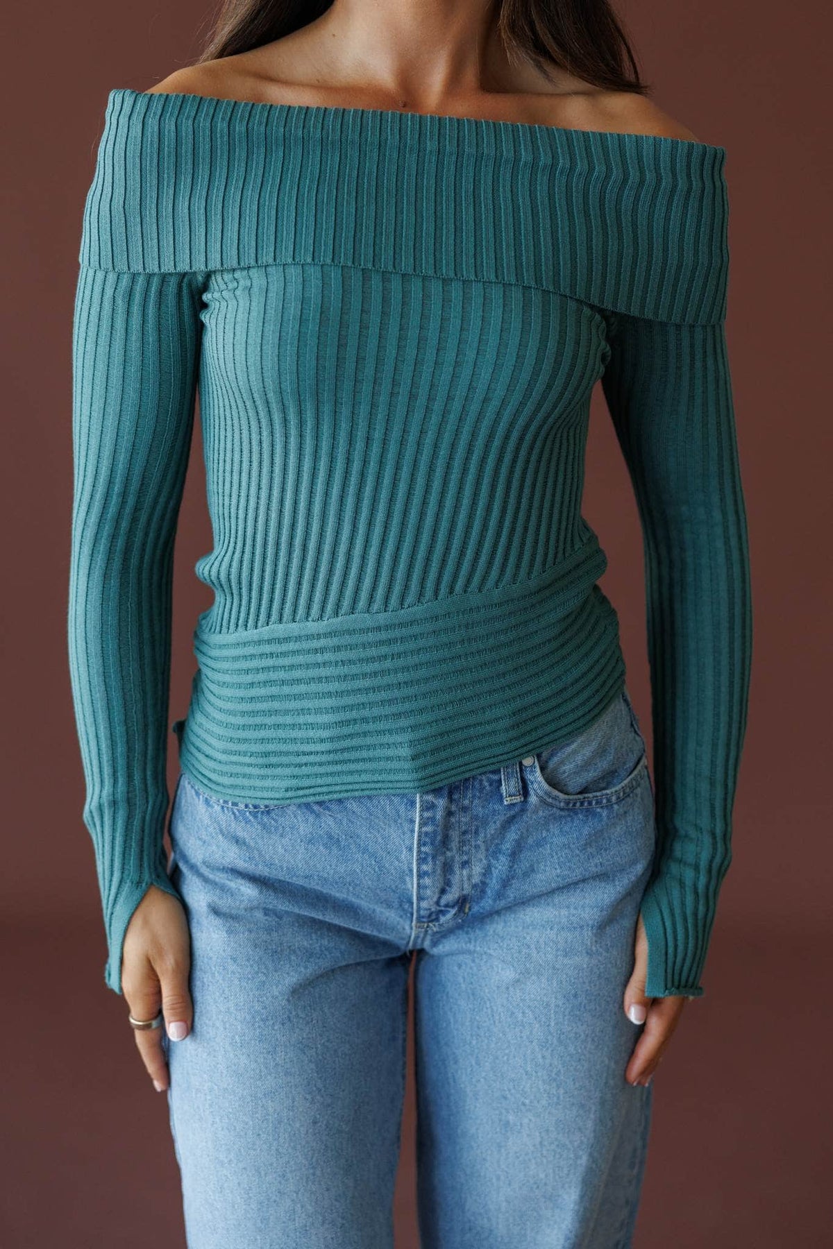 Off The Line Knit Top