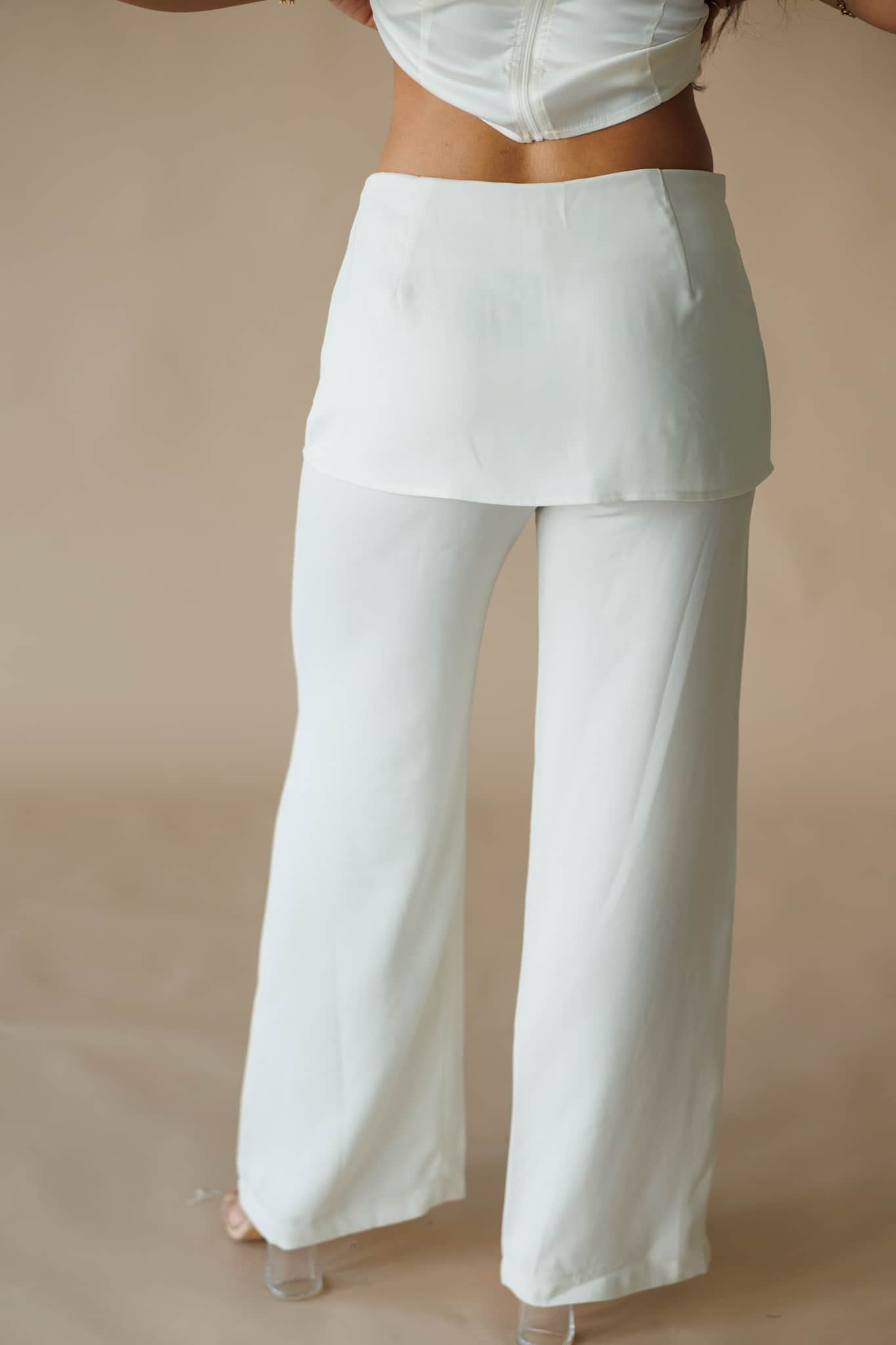 Overlapping Mini Skirt Pant