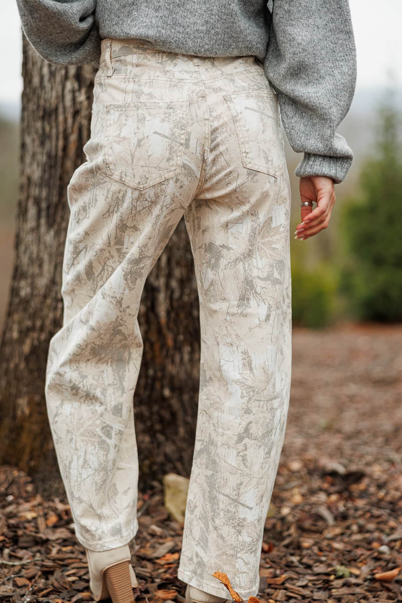 Camo Curve Barrel Jeans