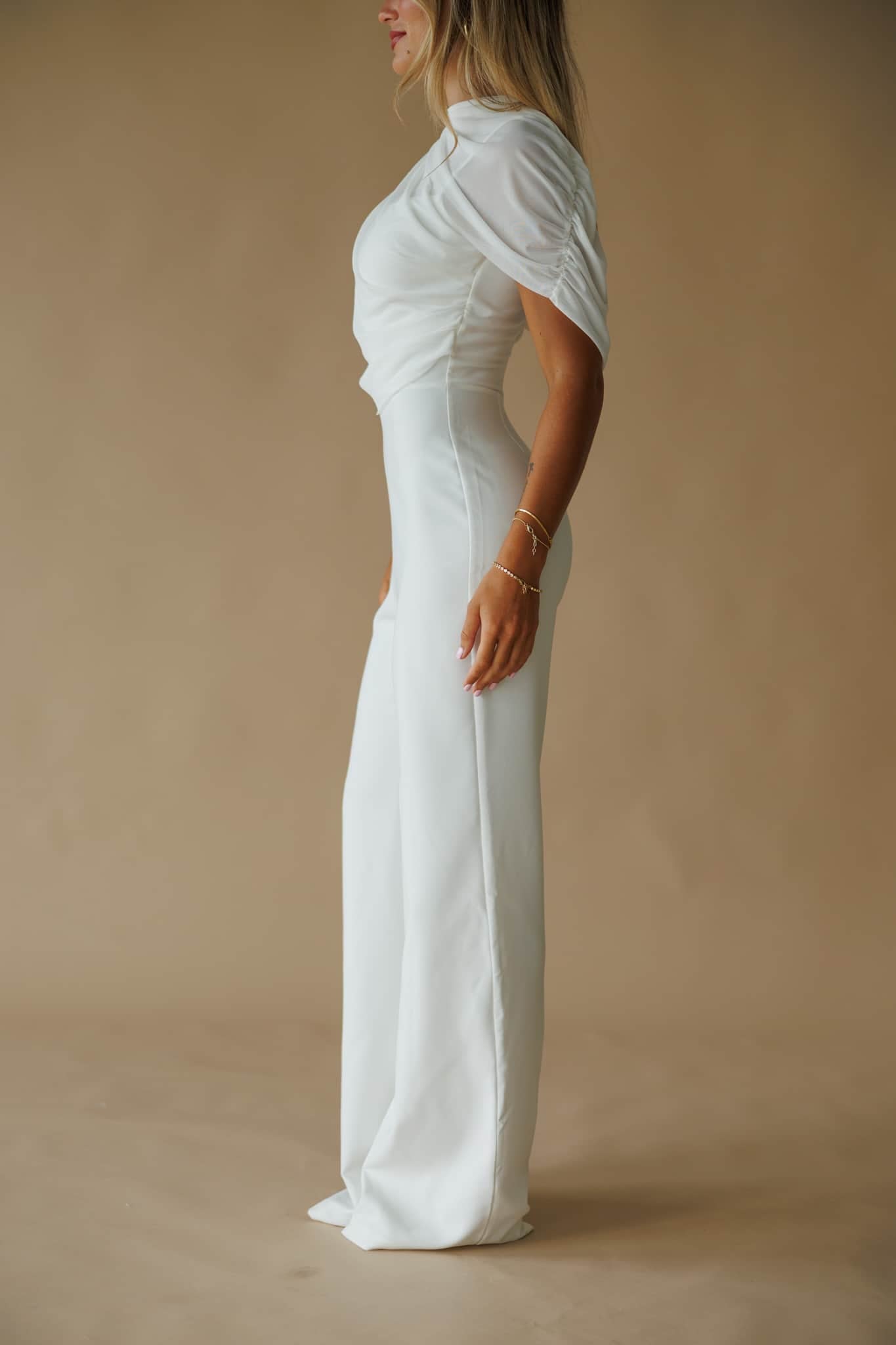 Asymmetric Cape Jumpsuit