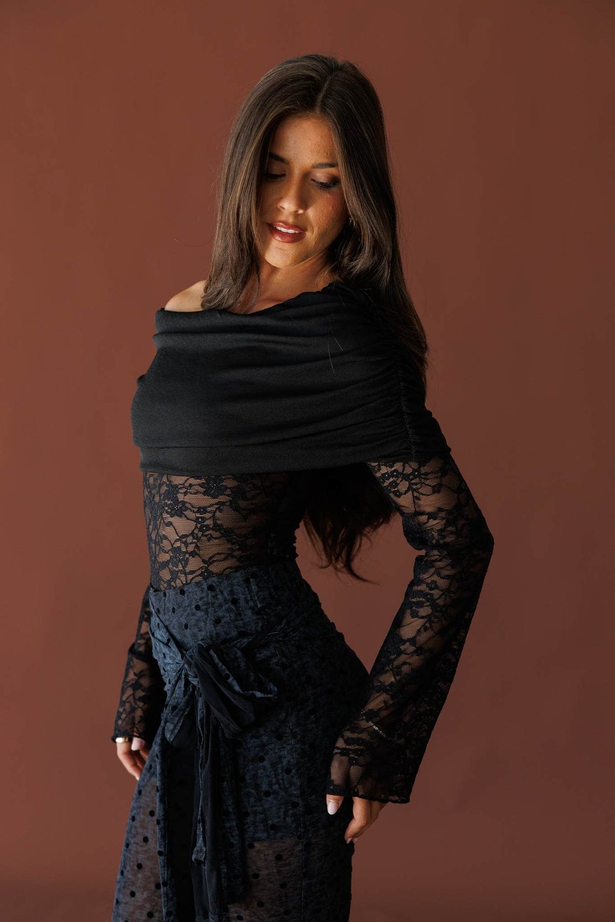Black lace bodysuit