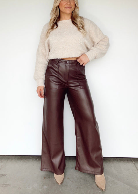 Leather Straight Leg Pants – Lane 201