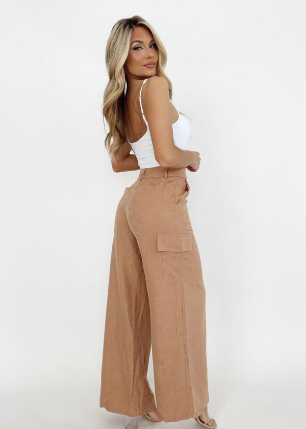 PI5847FO satin jacquard cargo pant Fore Collection
