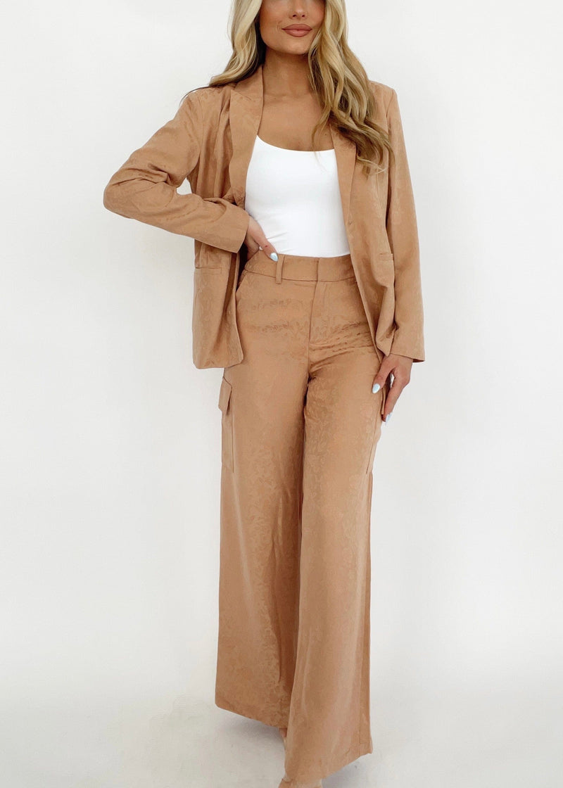 PI5847FO satin jacquard cargo pant Fore Collection