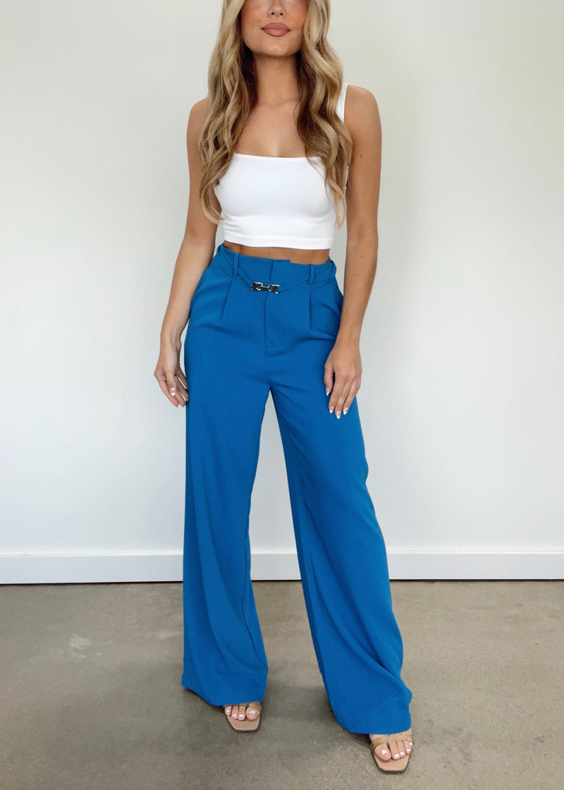 PI6074LA self belted wide leg trouser Fore Collection