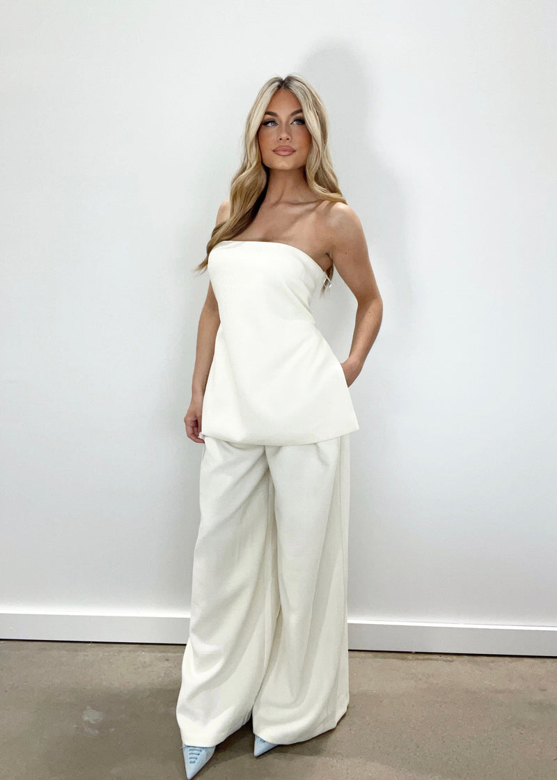 PI6261FO high rise pleated wide leg pant Fore Collection