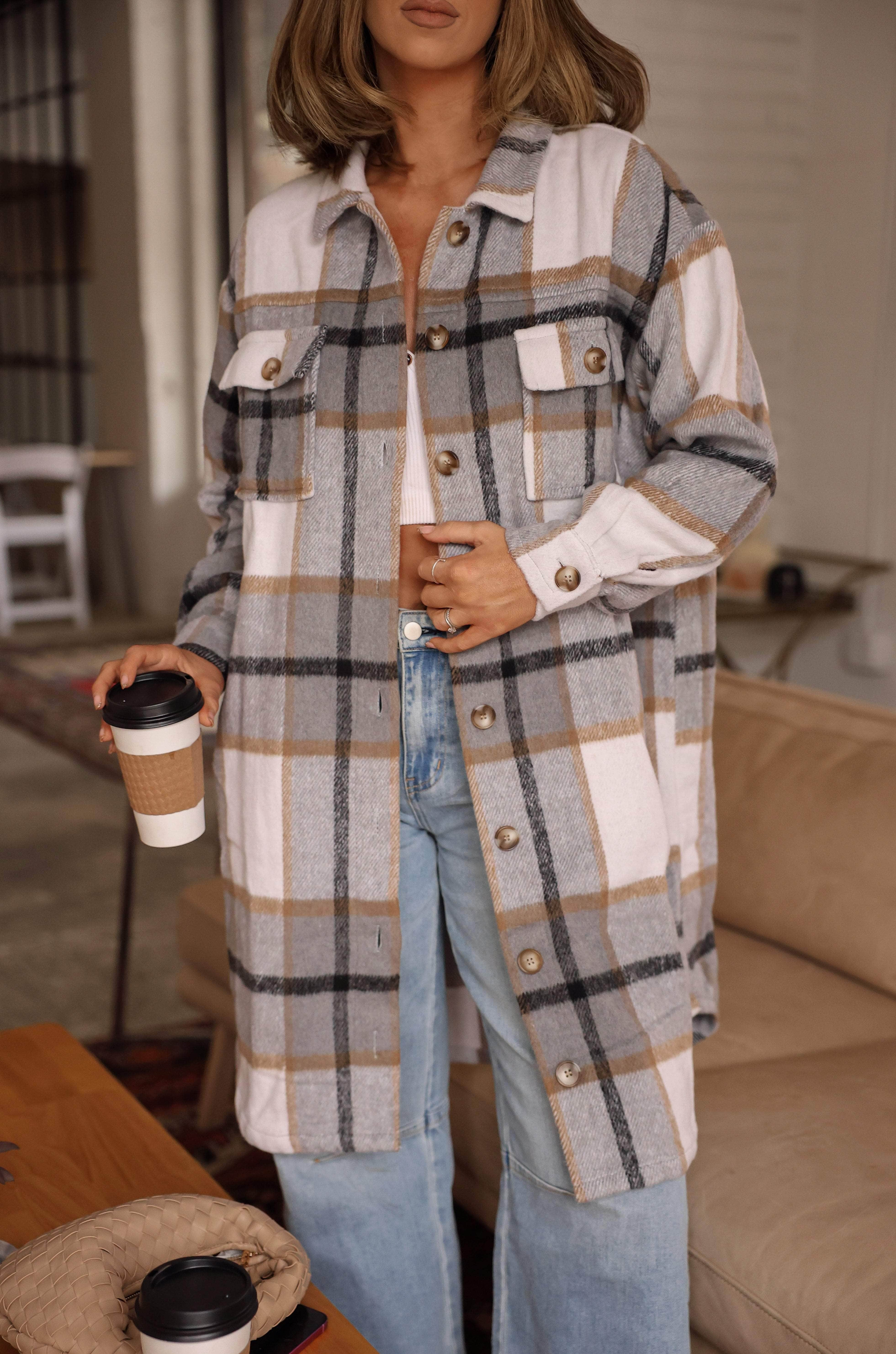 Plaid Long Shacket