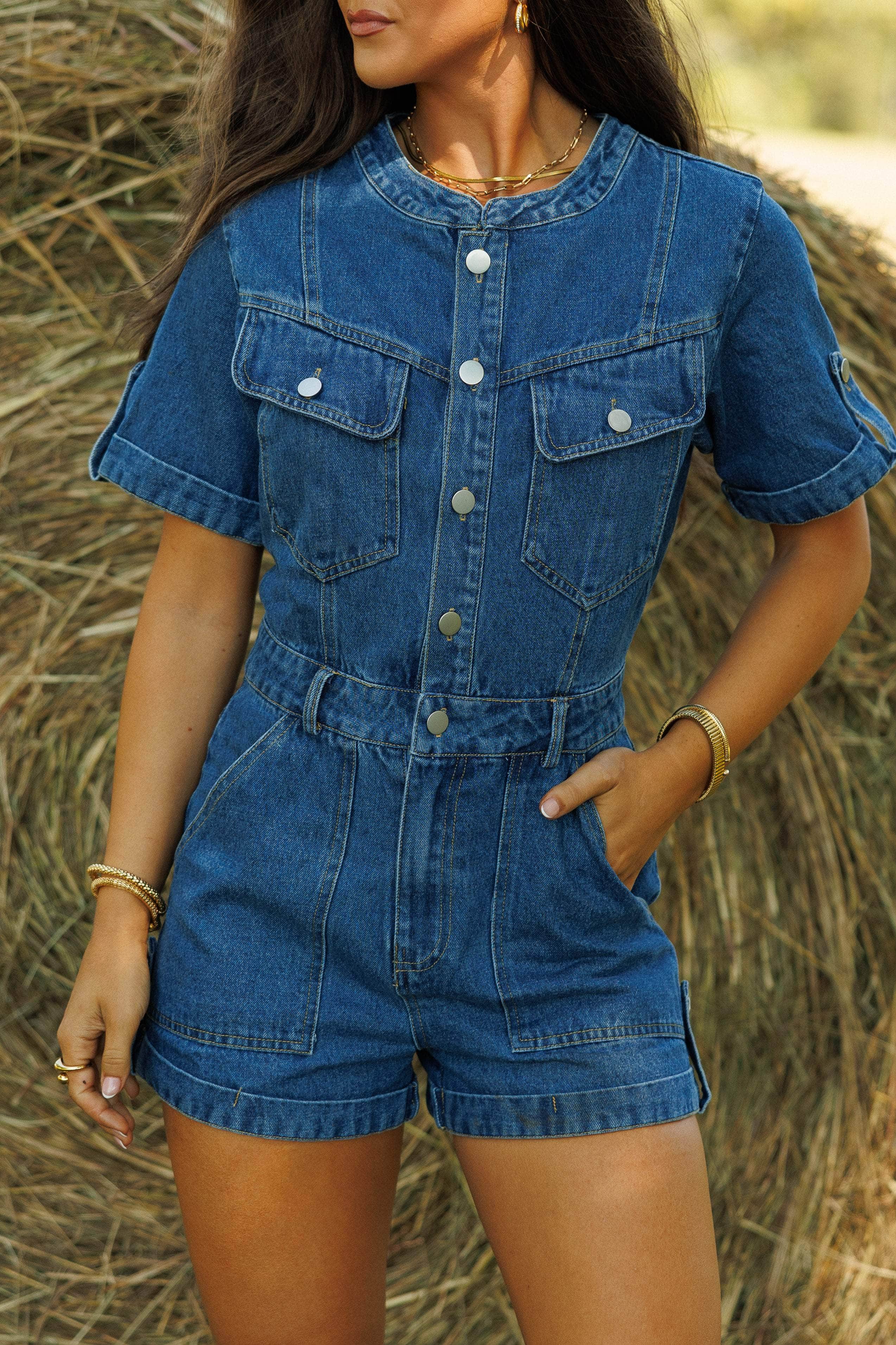 Roundup Denim Romper