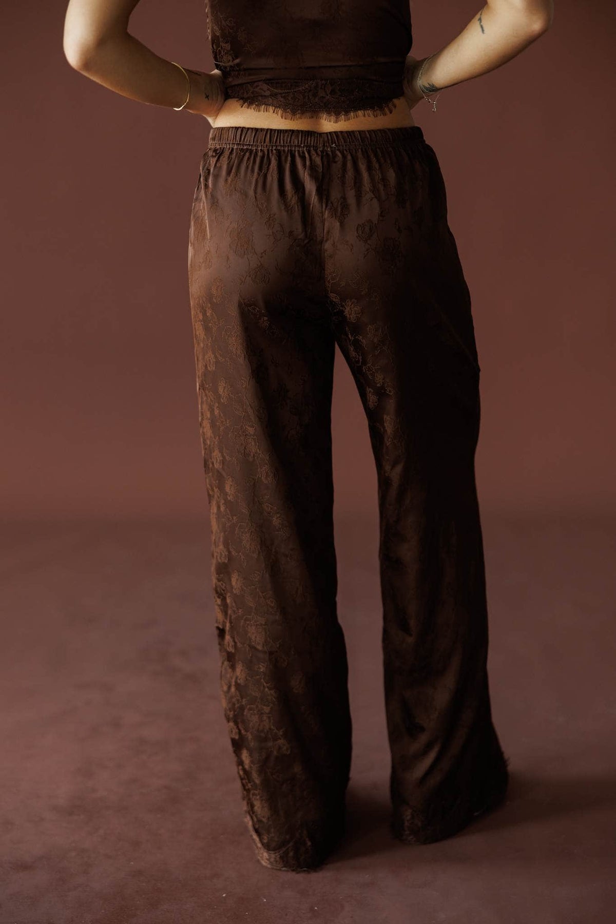 Lights Out Lace Satin Pants