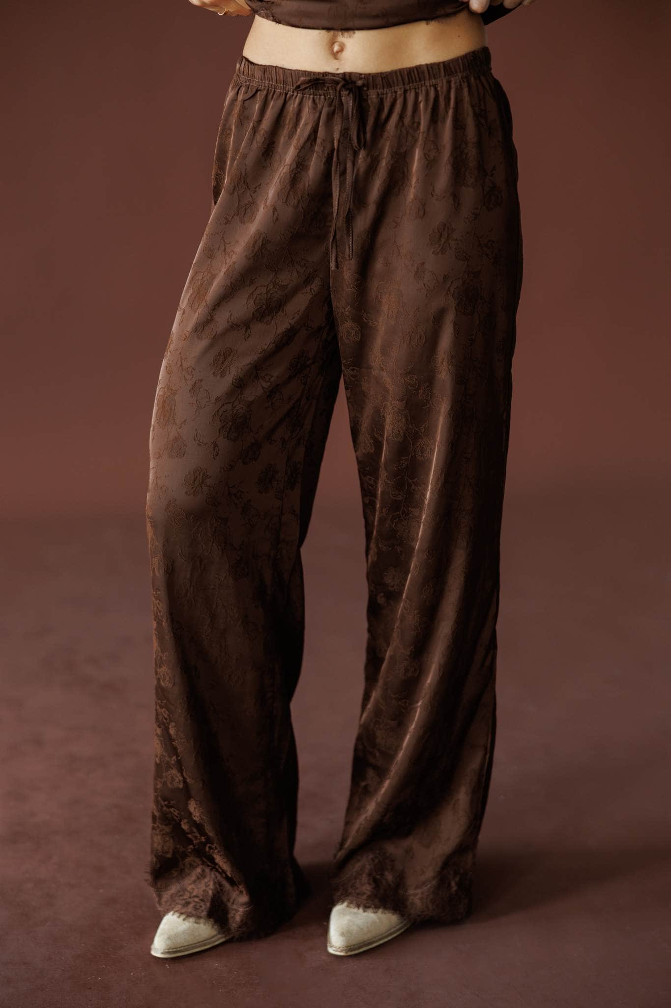 Lights Out Lace Satin Pants