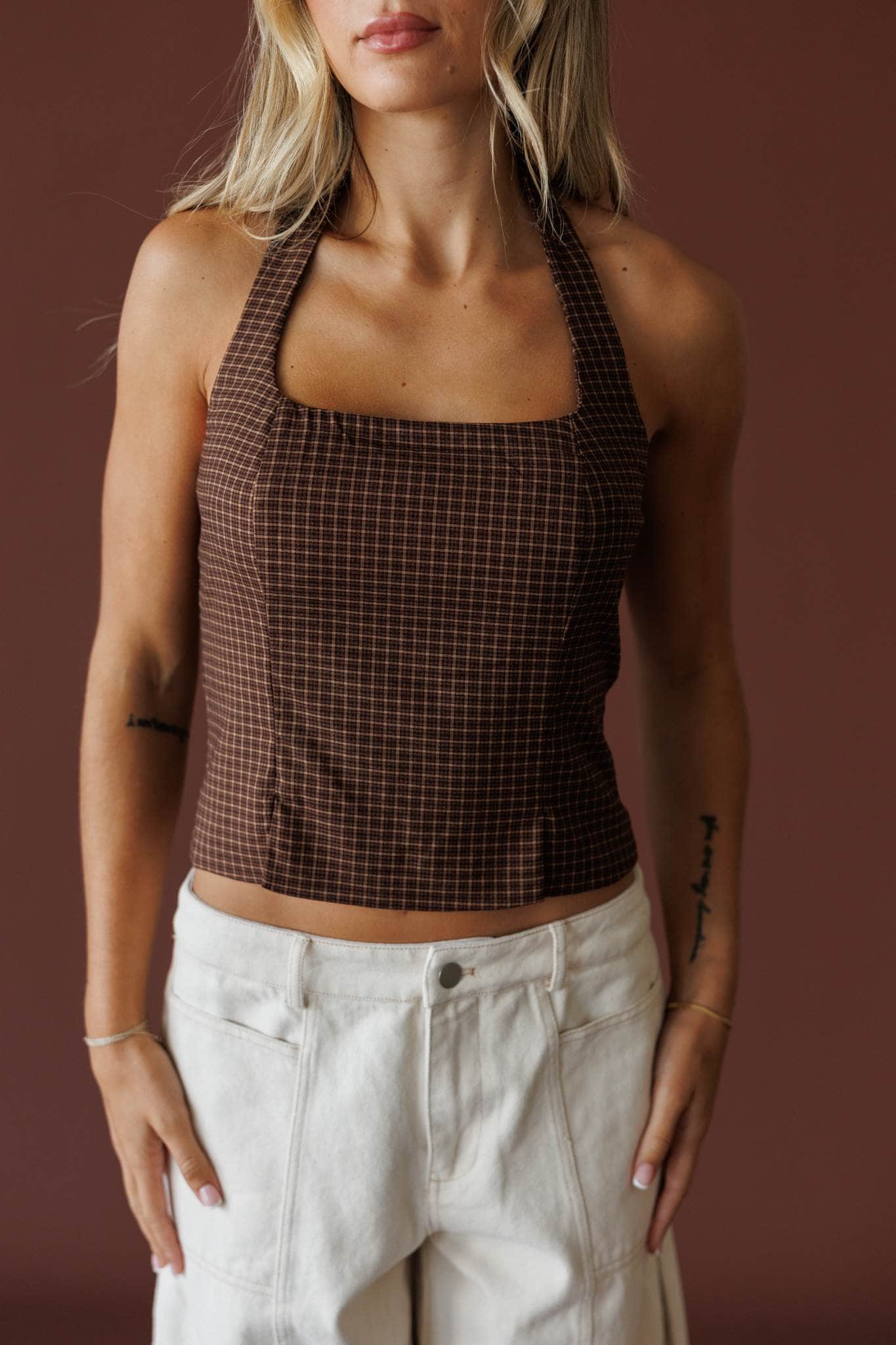 Romy Plaid Top