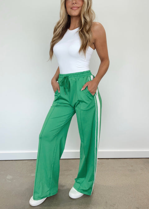 Contrast Wide Track Pants