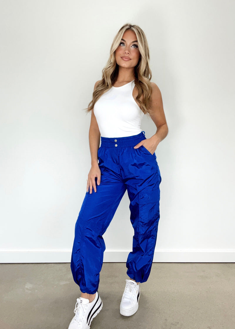 PP17199-1 blue cargo pants papermoon