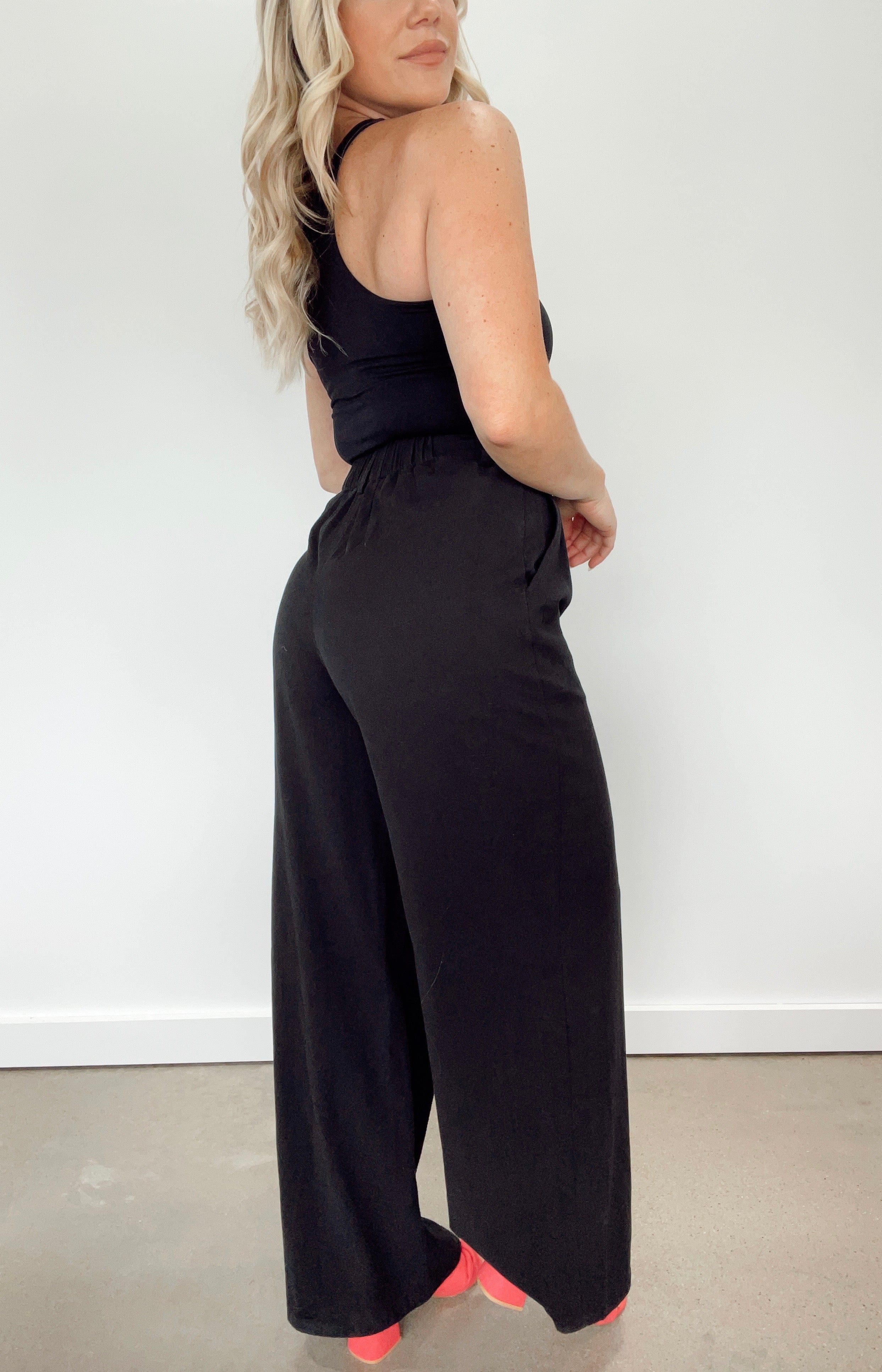 PP17232 wide leg side pocket pants papermoon