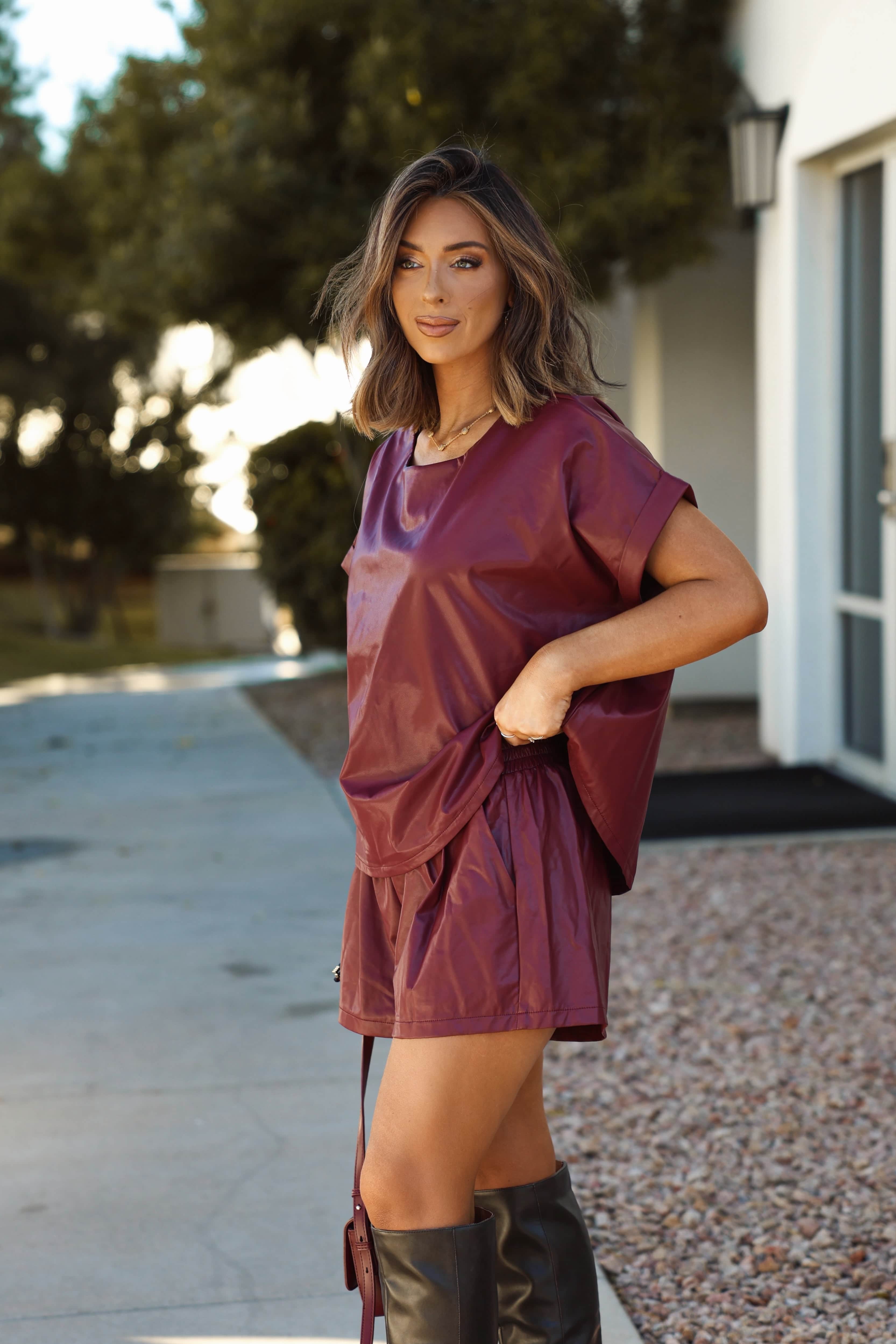 Bold Behavior Leather Shorts