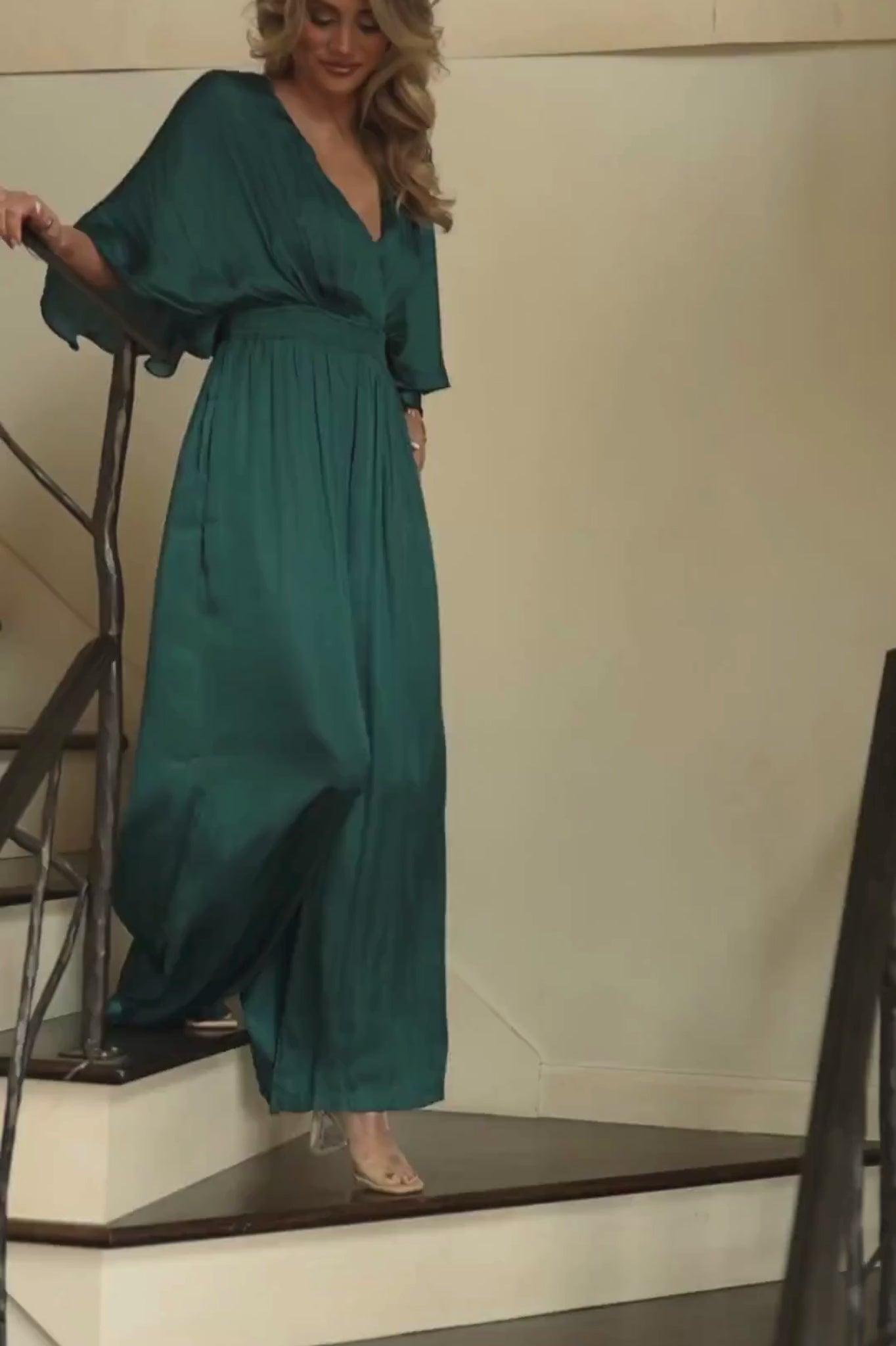 Wide Leg Satin Jumpsuit | Elegant Night-Out Outfits | Lane 201