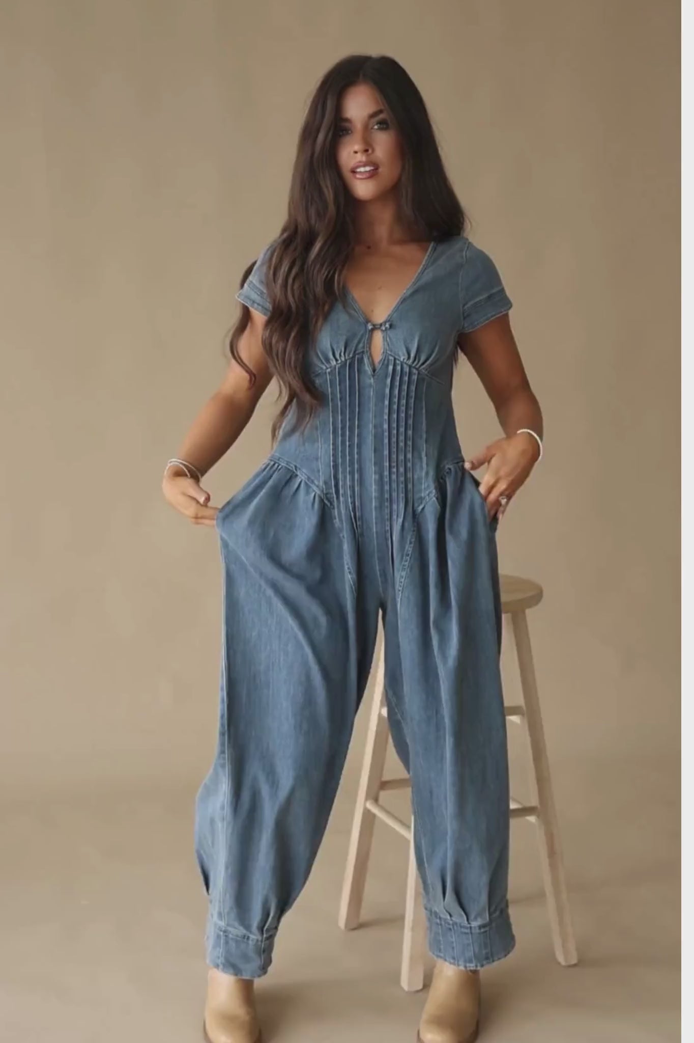 ロンパース・カバーオール mabli - Stevie Romper - 2y Pre-Order!] Stevie Denim Jumpsuit