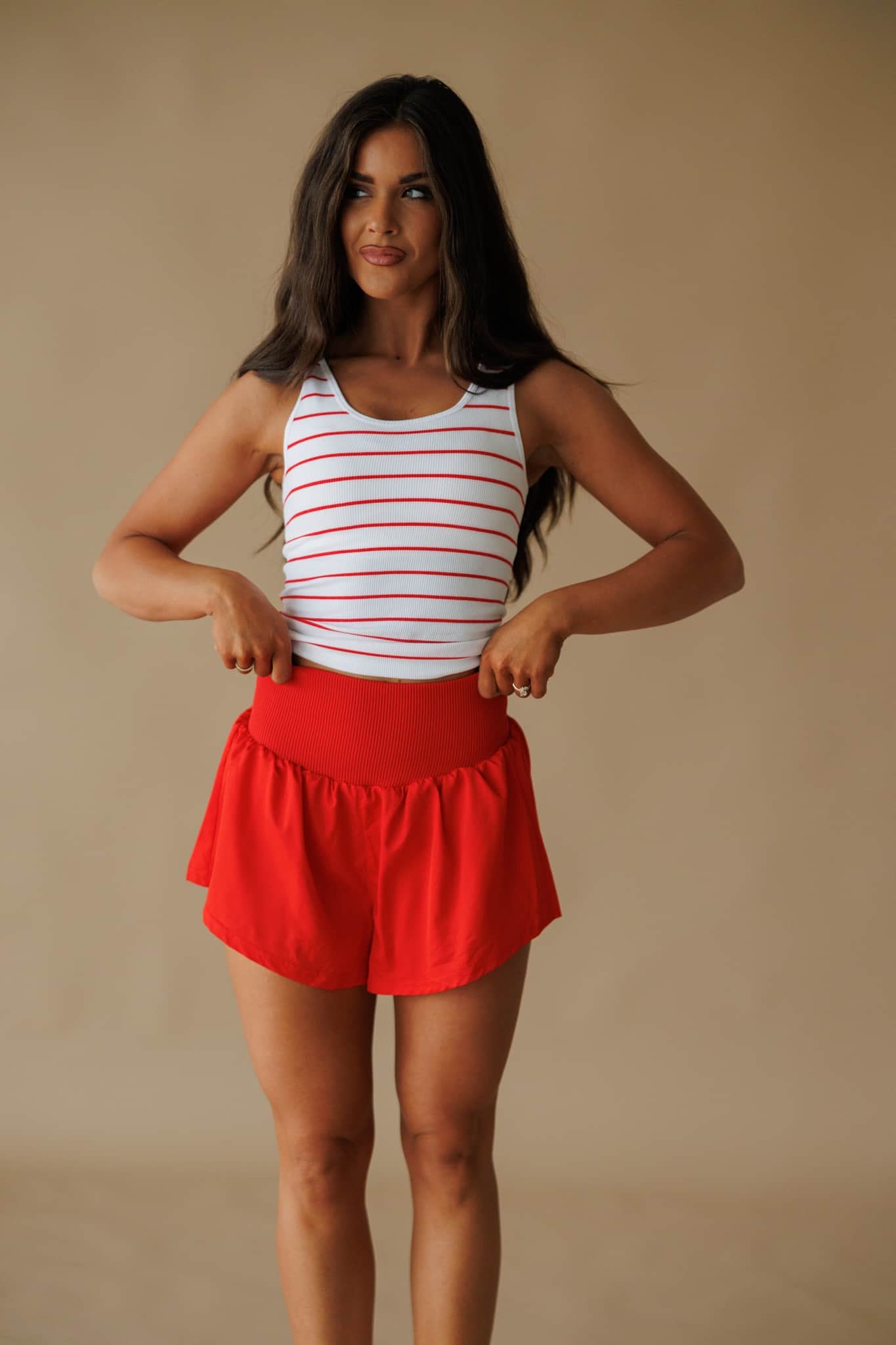 Red Compression Shorts