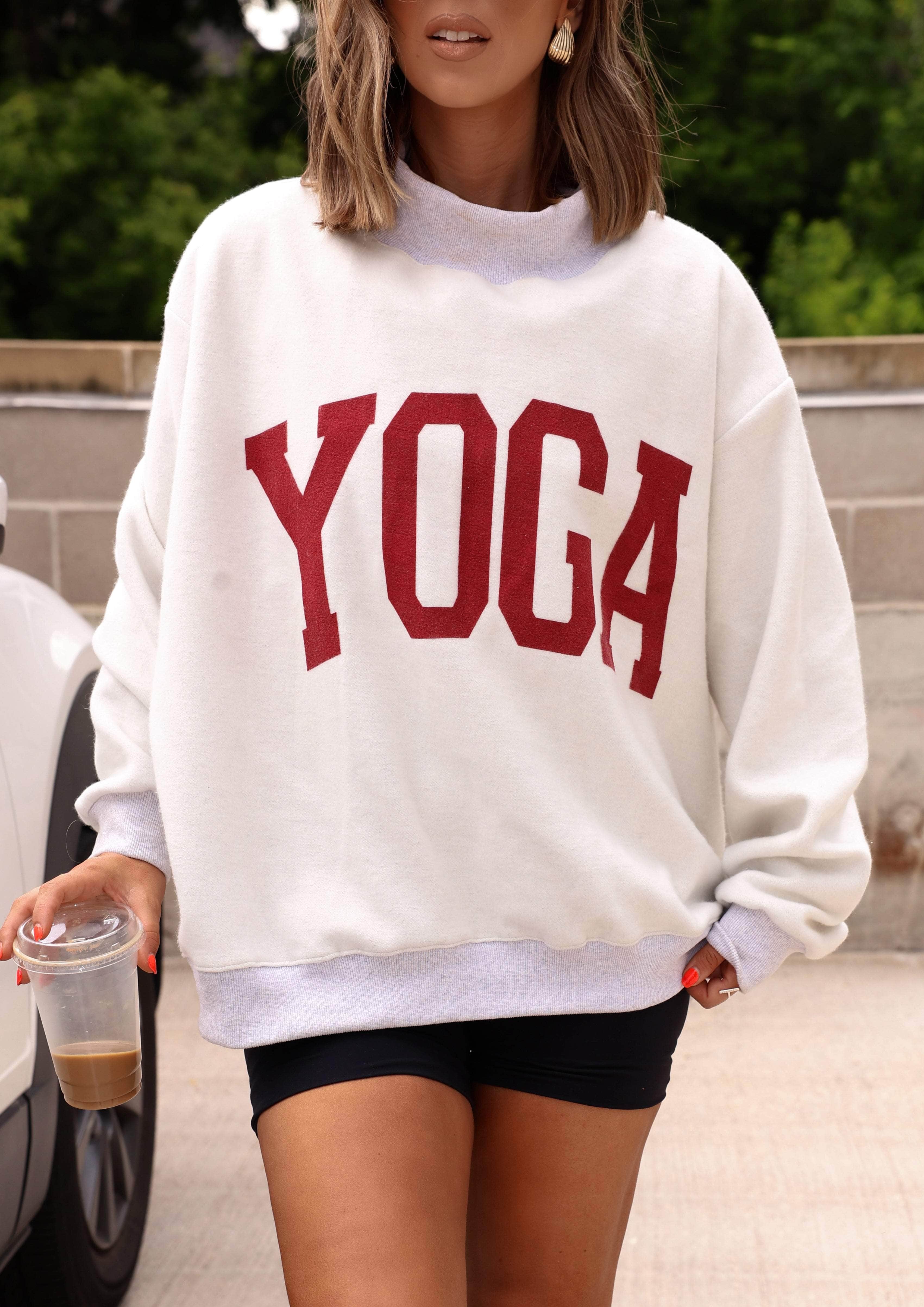 Reversible Pilates Yoga Sweatshirt | Two-Sided Crewneck | Lane 201
