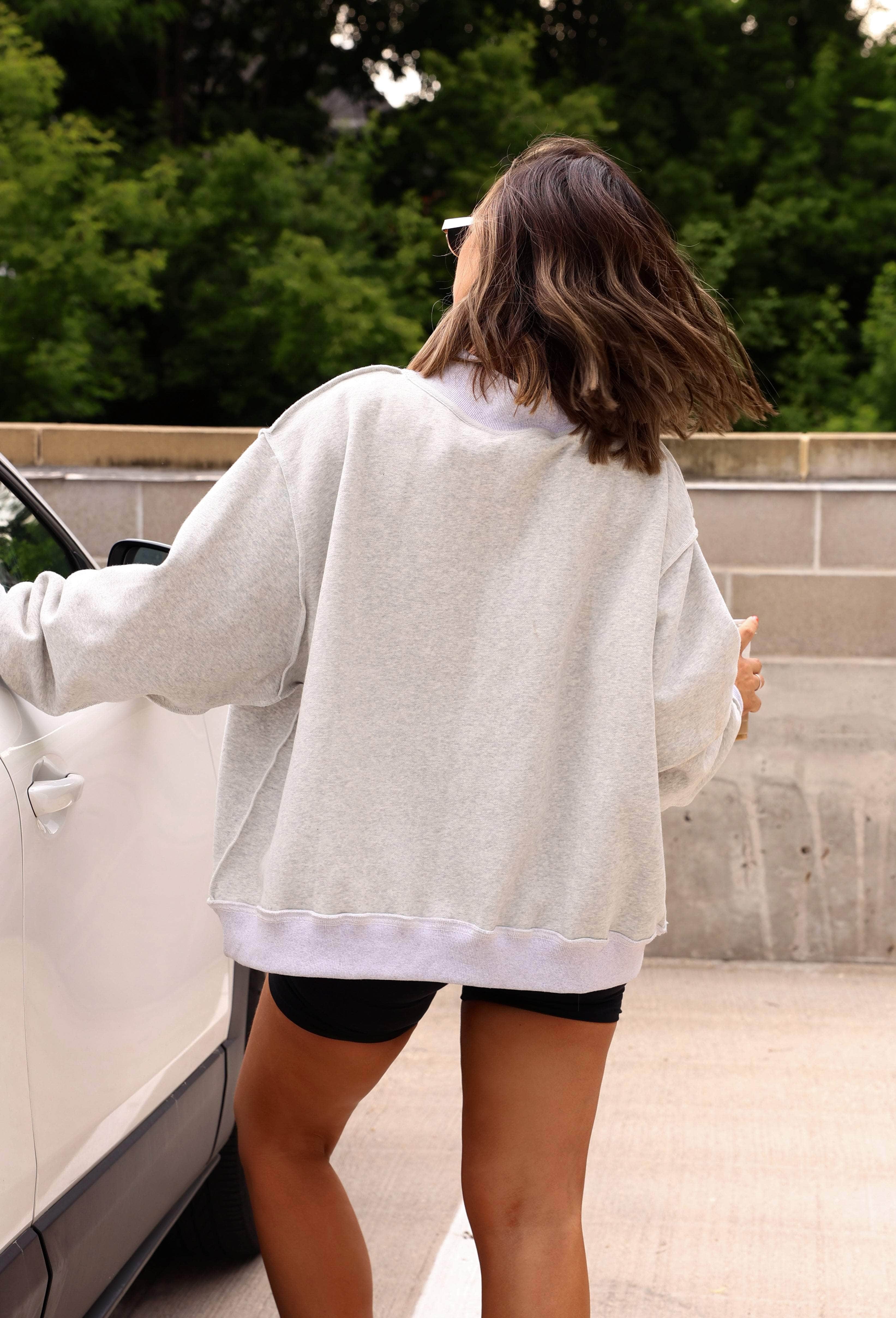 Reversible Pilates Yoga Sweatshirt | Two-Sided Crewneck | Lane 201