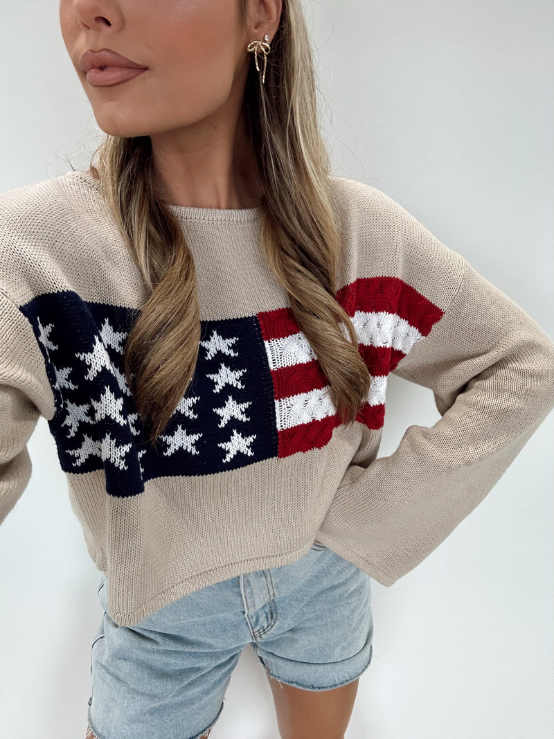 Ribbed Flag Sweater Le Lis