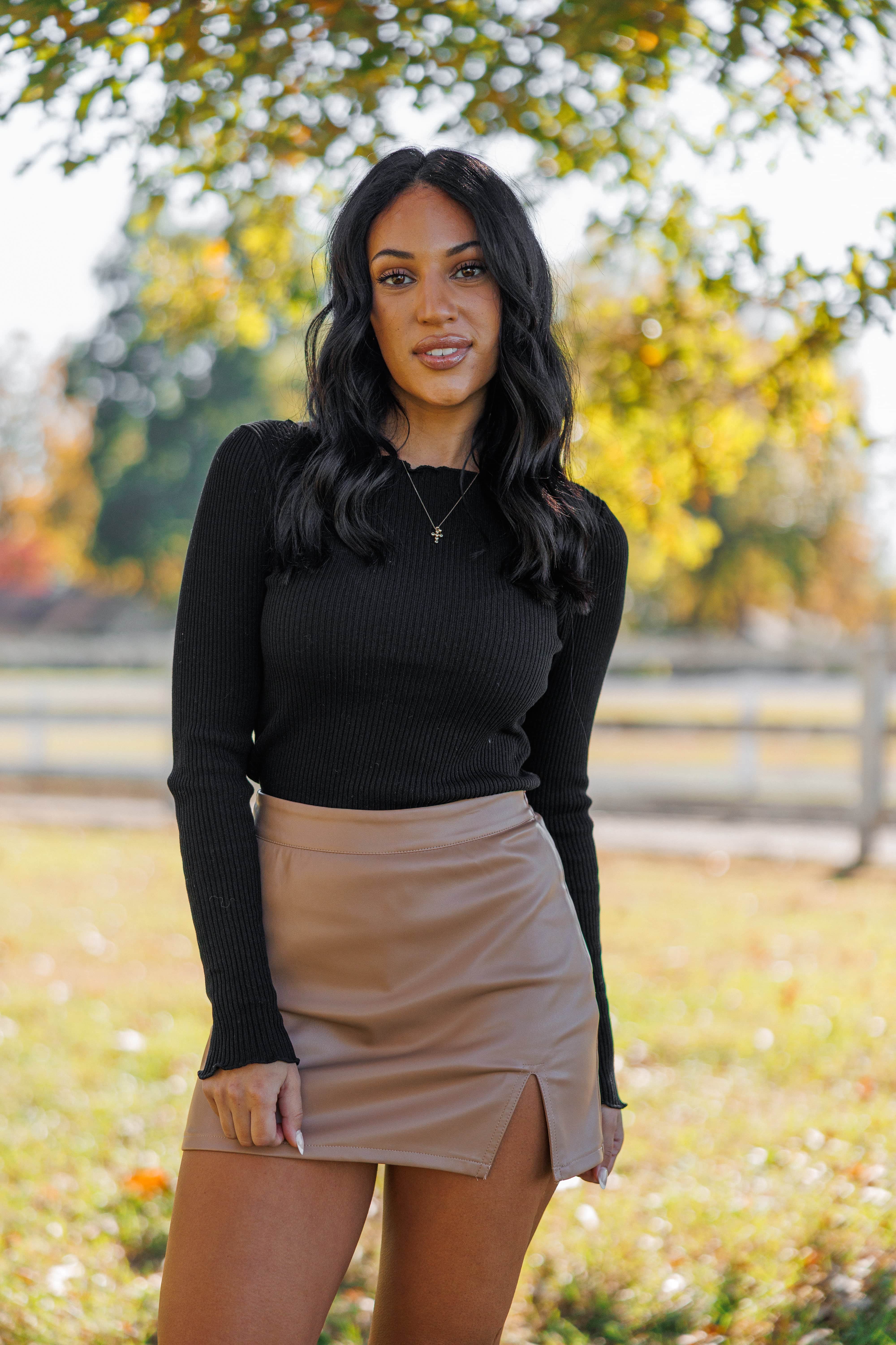 Ribbed Sweater Top | Chic Women's Knit Top | Lane 201