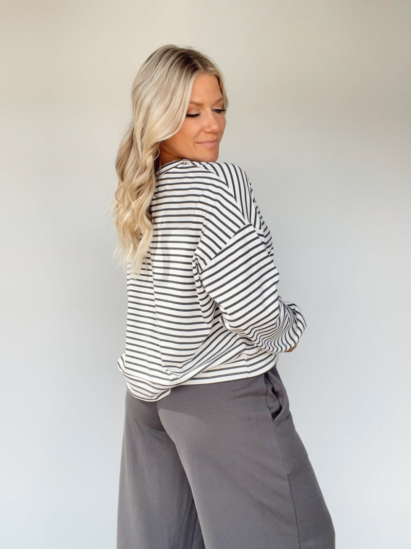 RJ3054-LANE striped long sleeve top by together