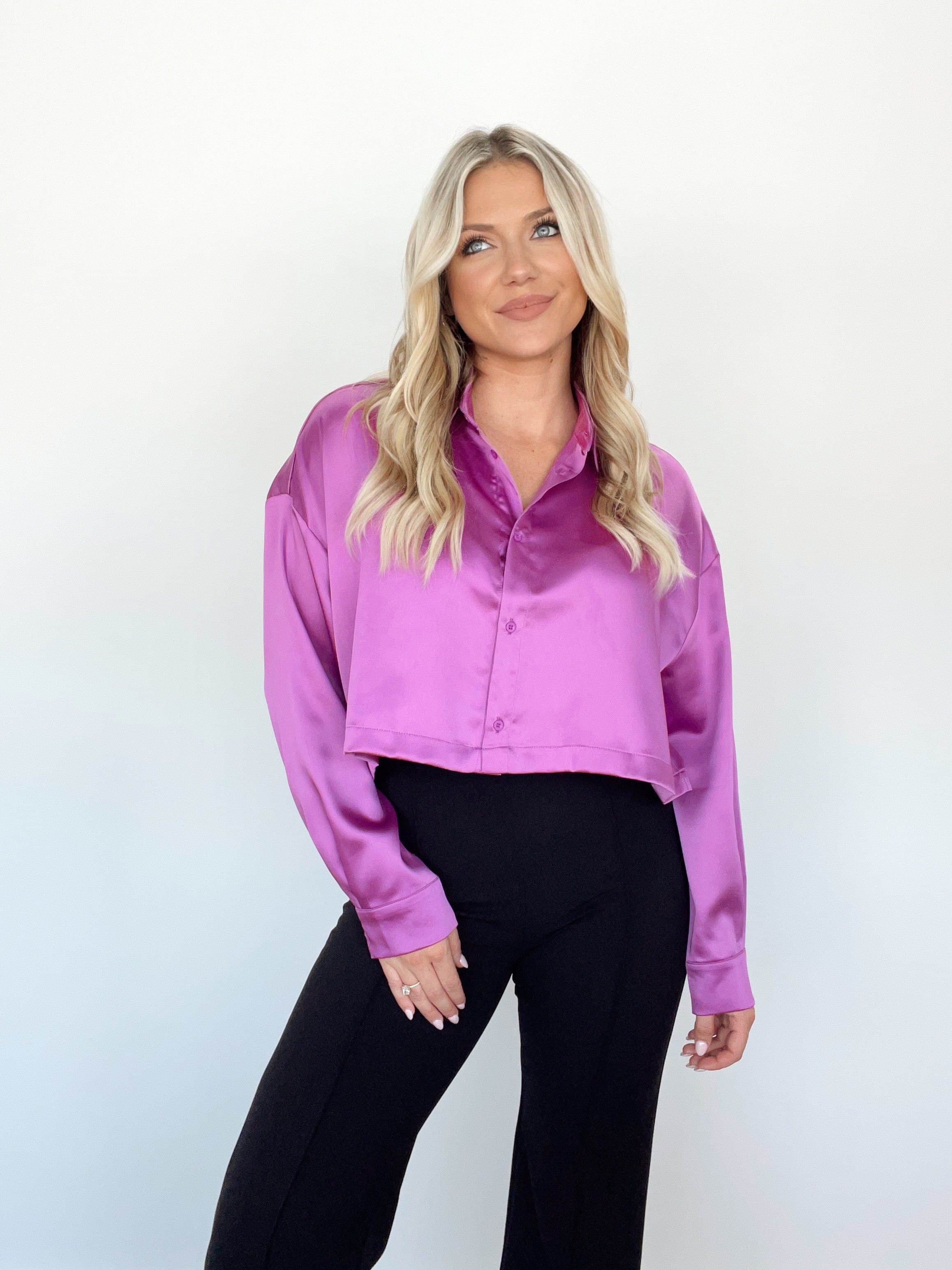 S13308TL satin cropped shirt Idem Ditto