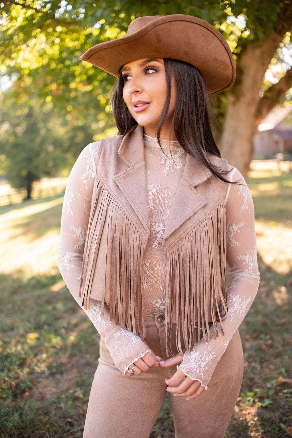 FRINGE VEST SET SUEDE JACKET ベストのみ Ameri（アメリ）の「FRINGE VEST SET SUEDE JACKET（テーラード