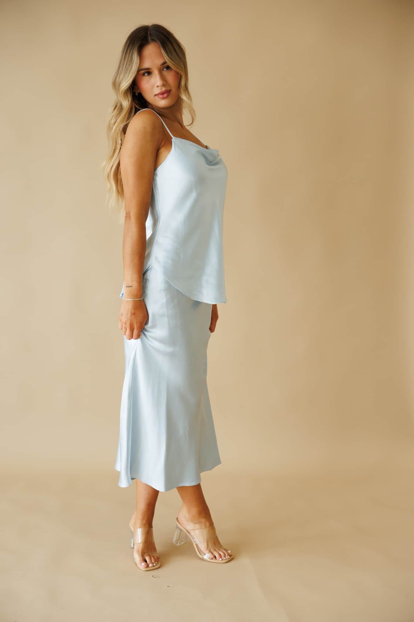 Satin Midi Skirt for Women | Lane 201
