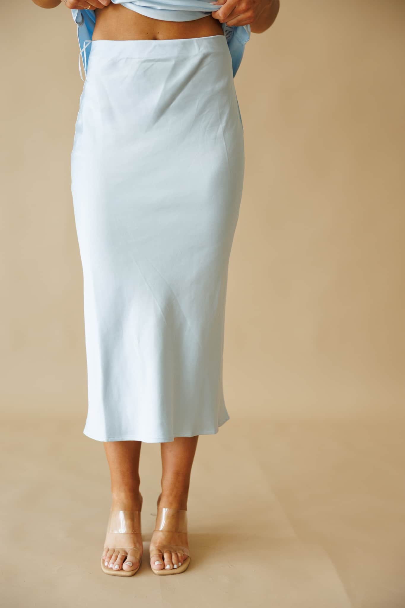 Satin Midi Skirt for Women | Lane 201