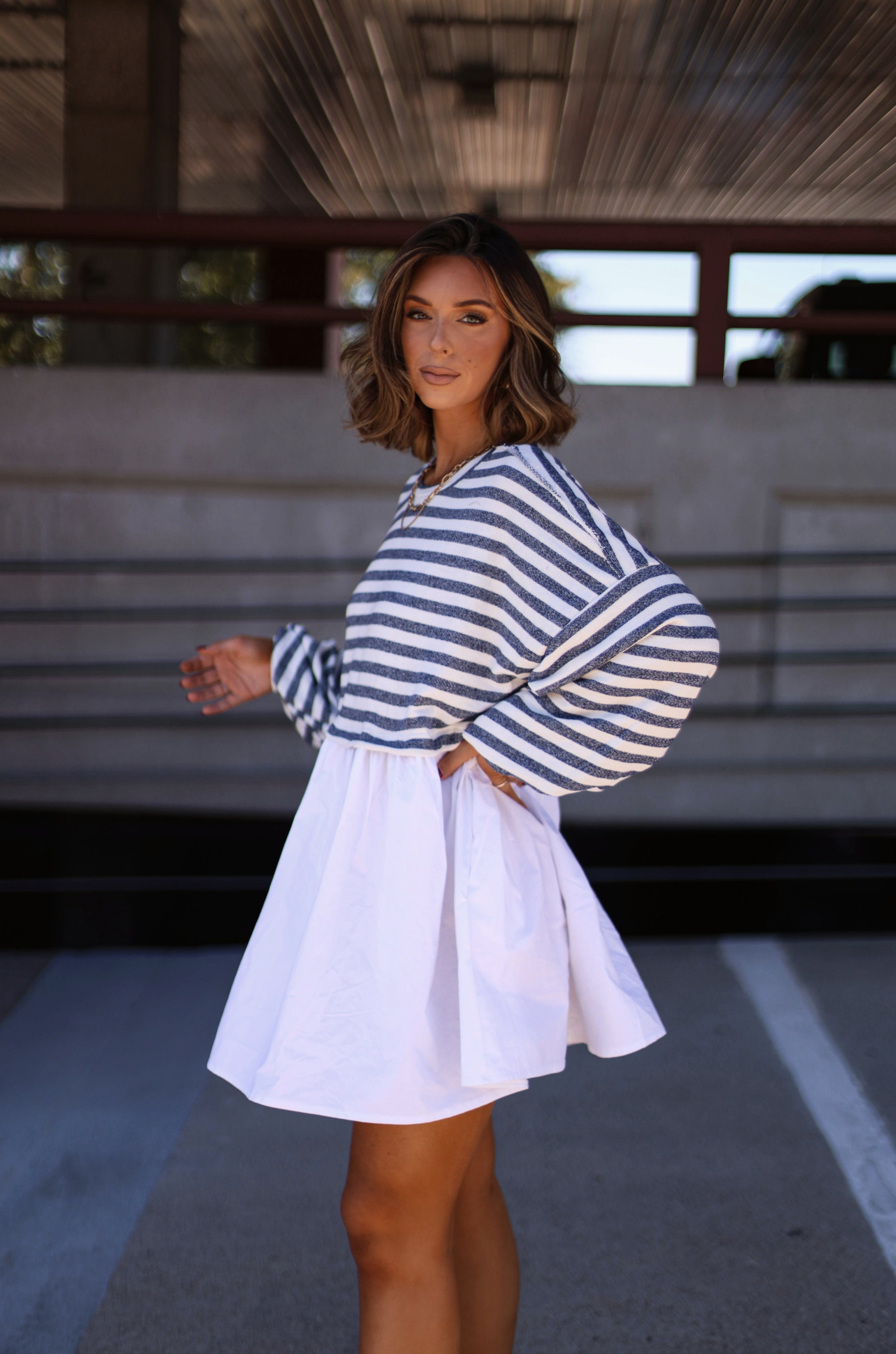 Striped Oversized Poplin Dress Bucketlist