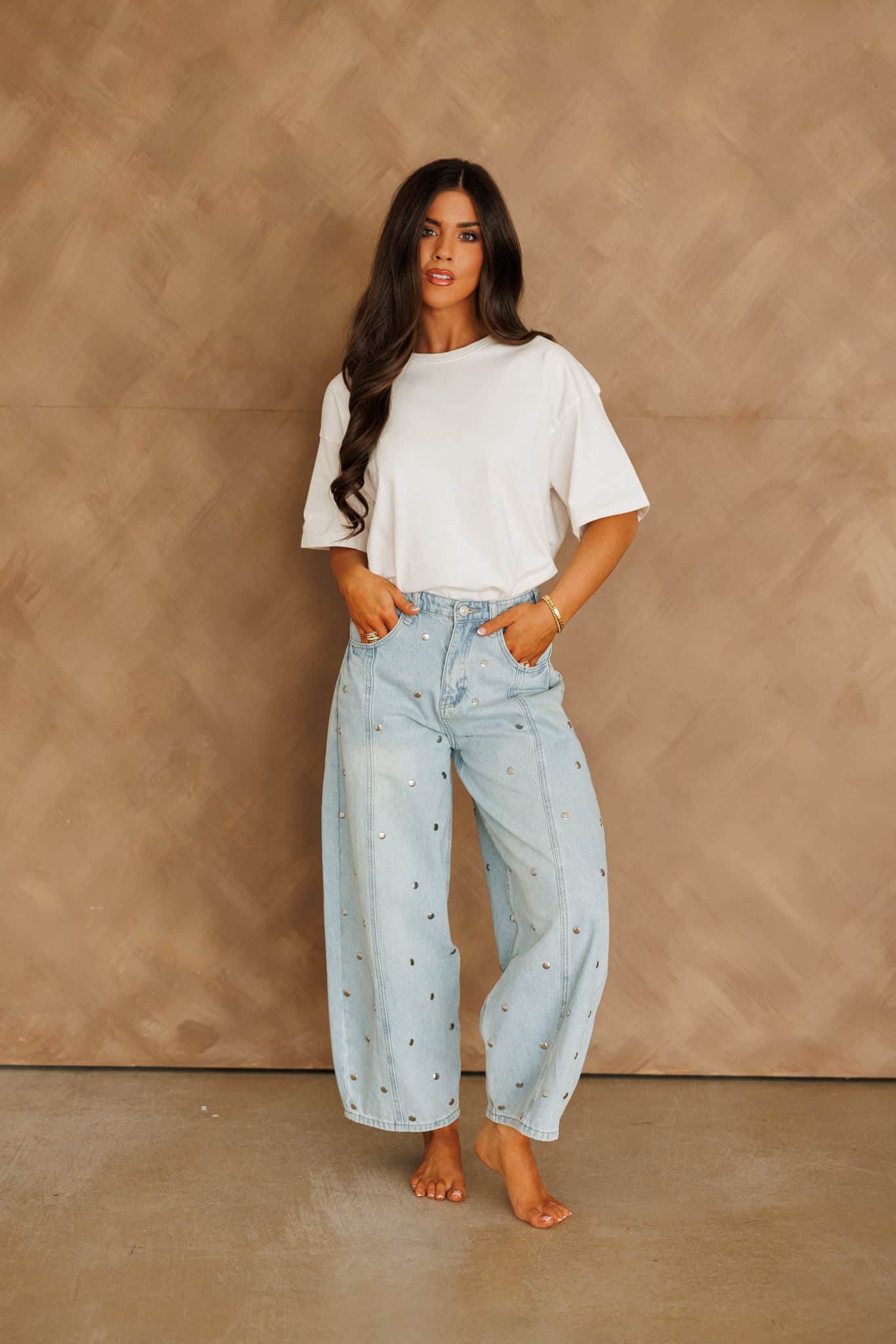Badway Classic Studs Denim Pants Classic Studs Denim Pants – YZ