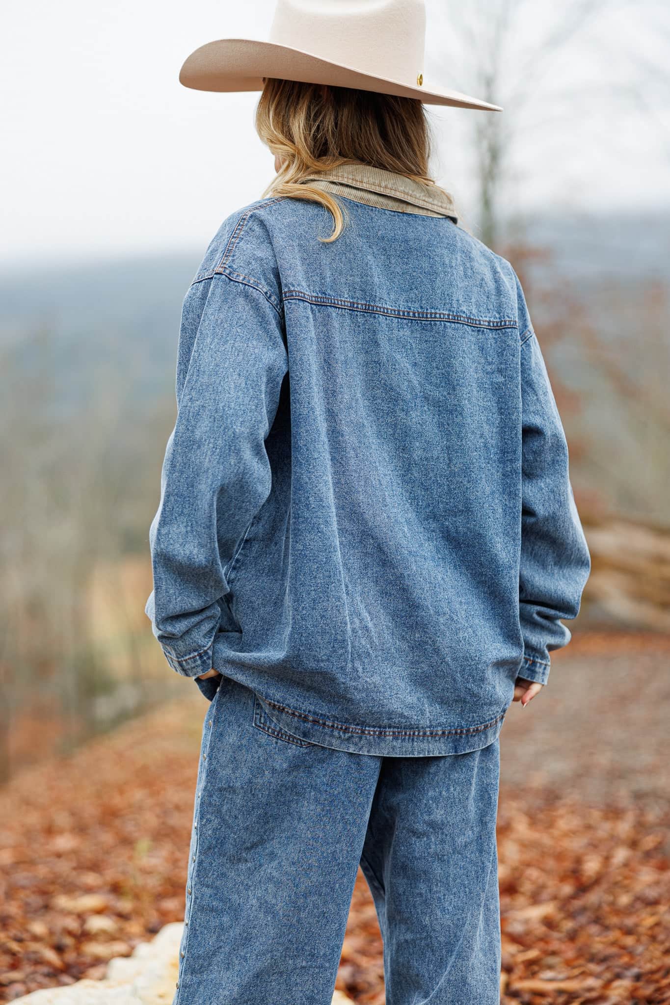 Studded Denim Barn Jacket