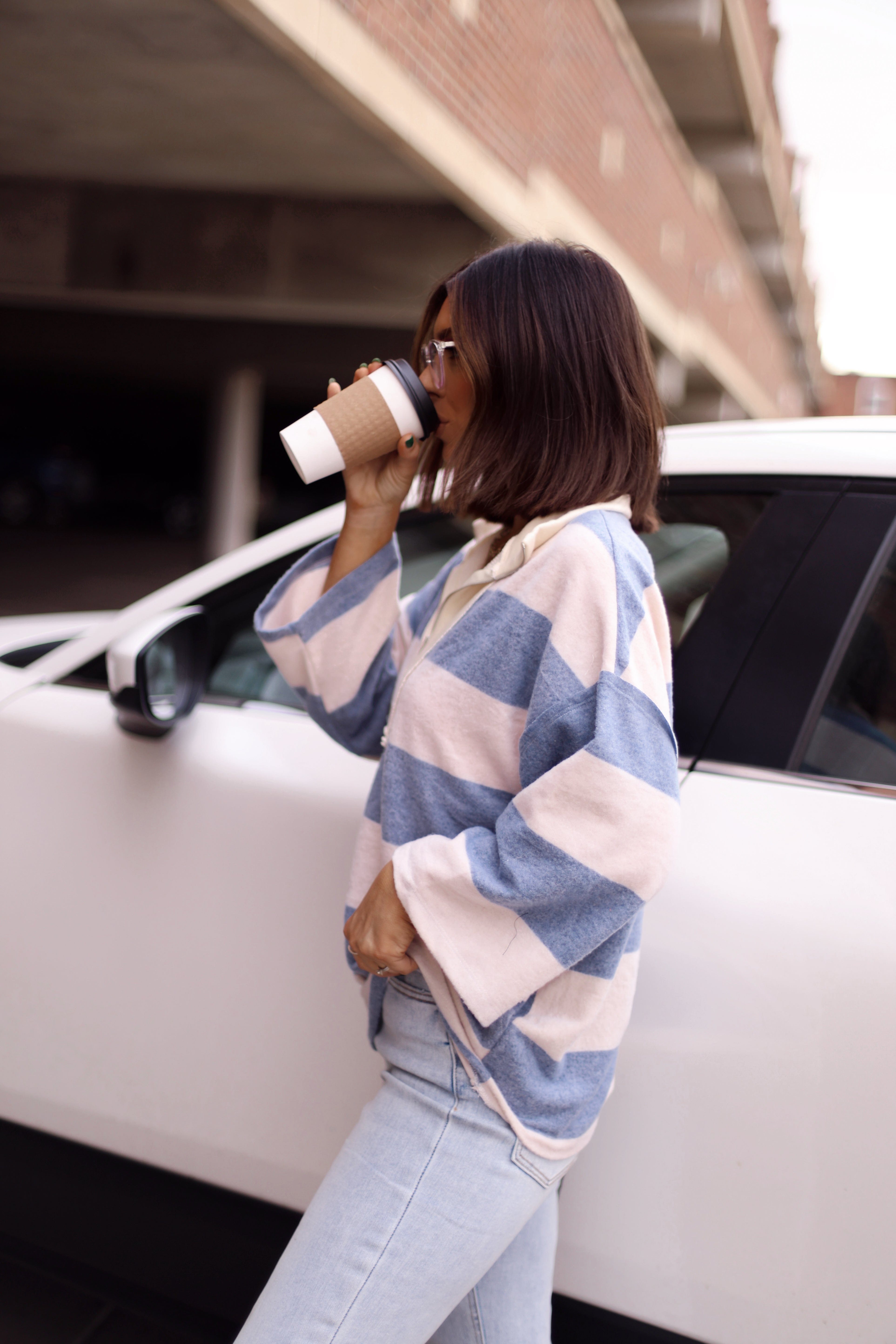 Anytime Striped Pullover