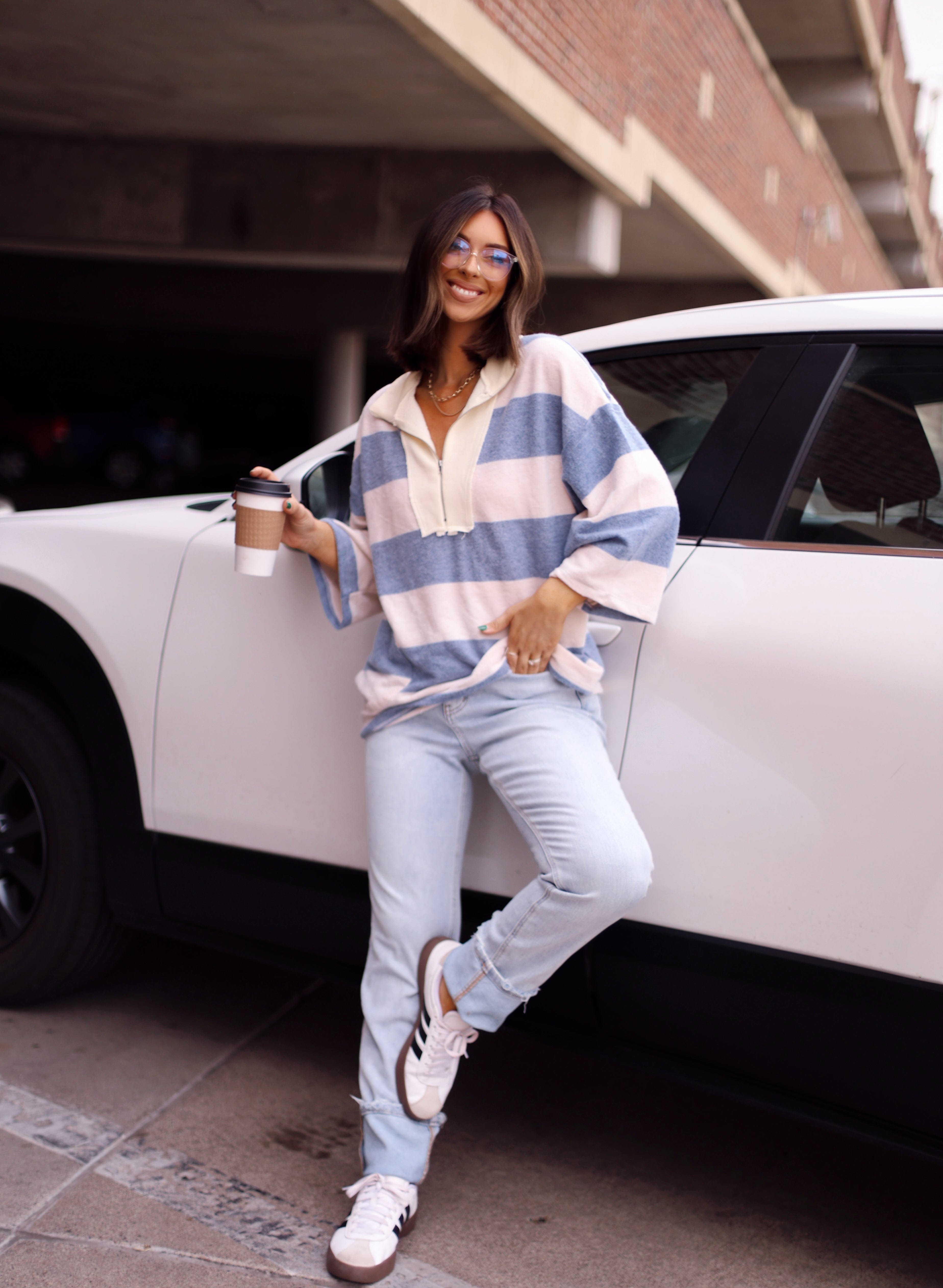 Anytime Striped Pullover