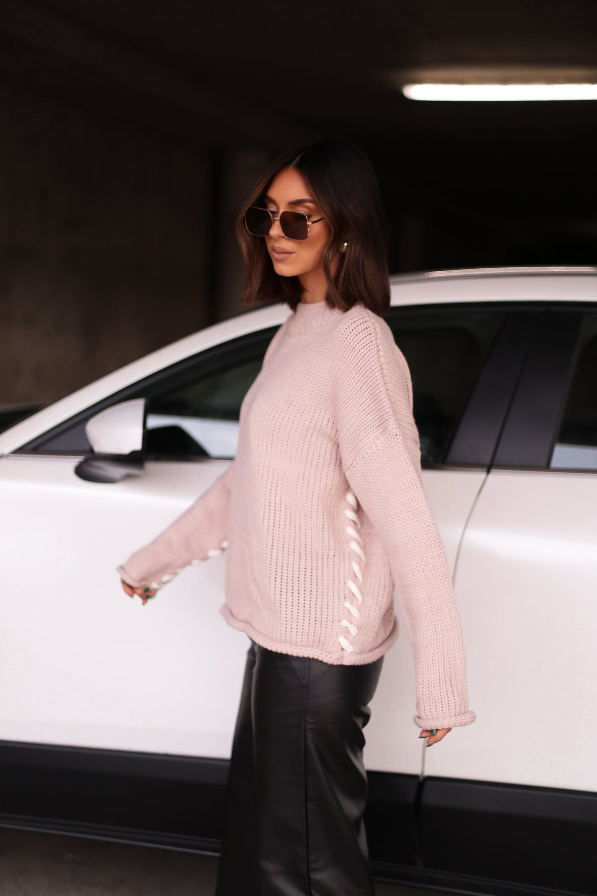 Stitched Sleeve Sweater