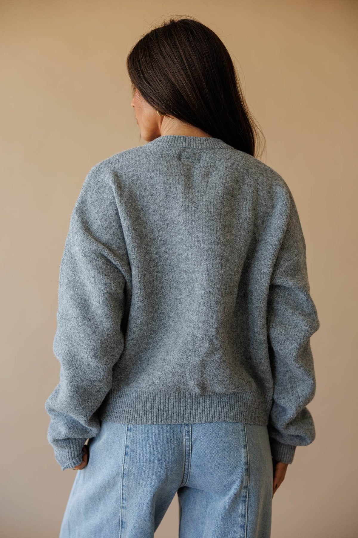 Forest green button front cardigan