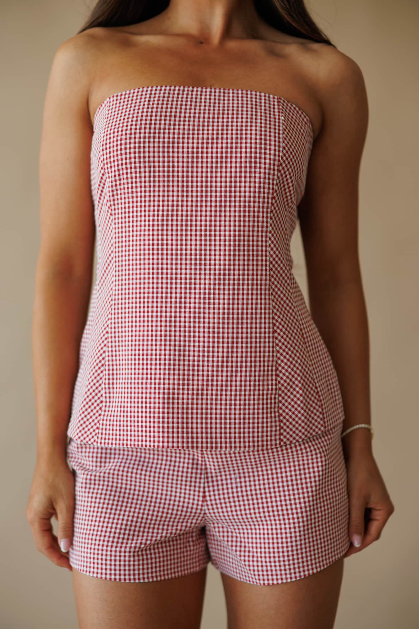 Cherry Gingham Top