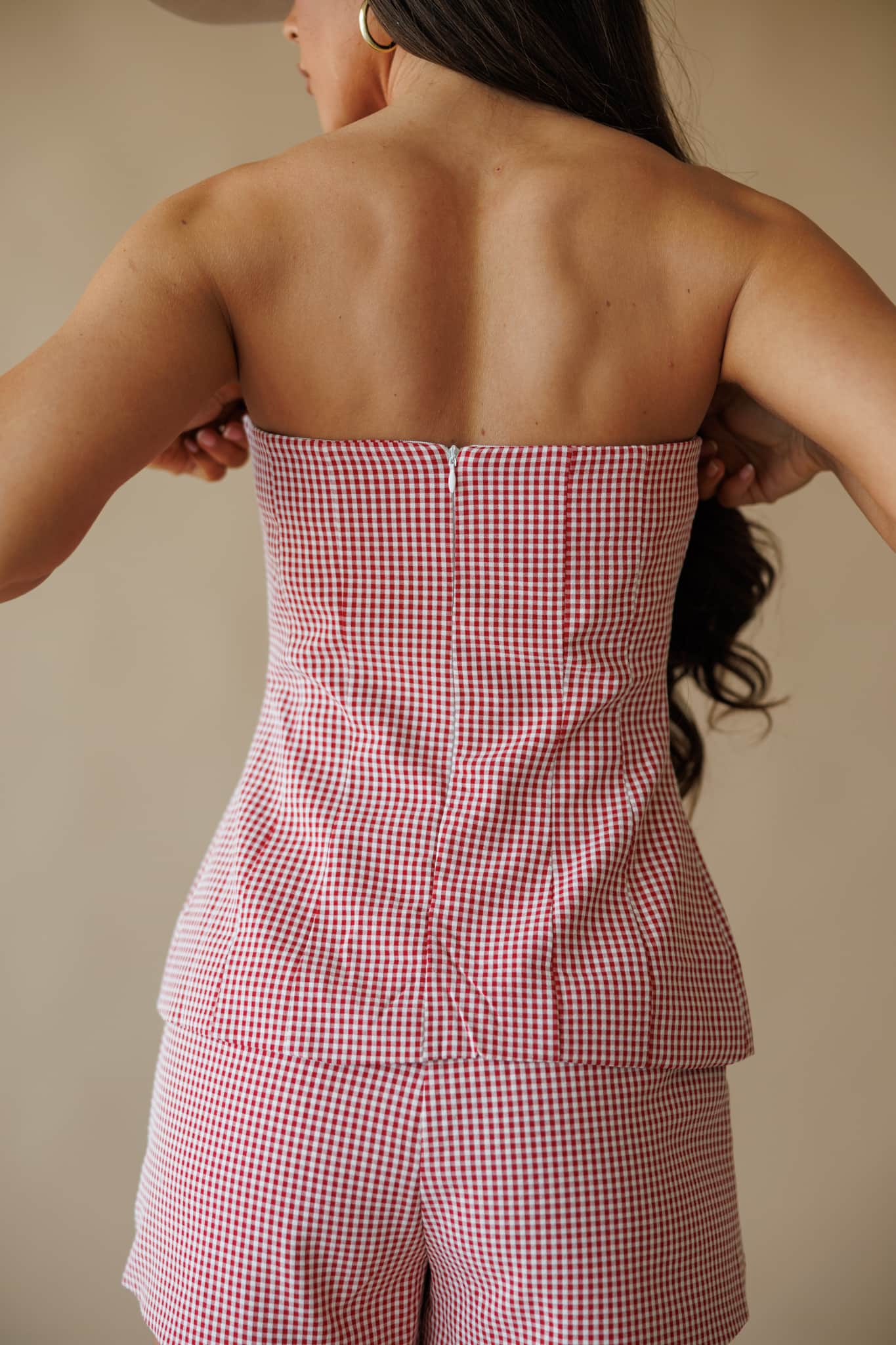 Cherry Gingham Top