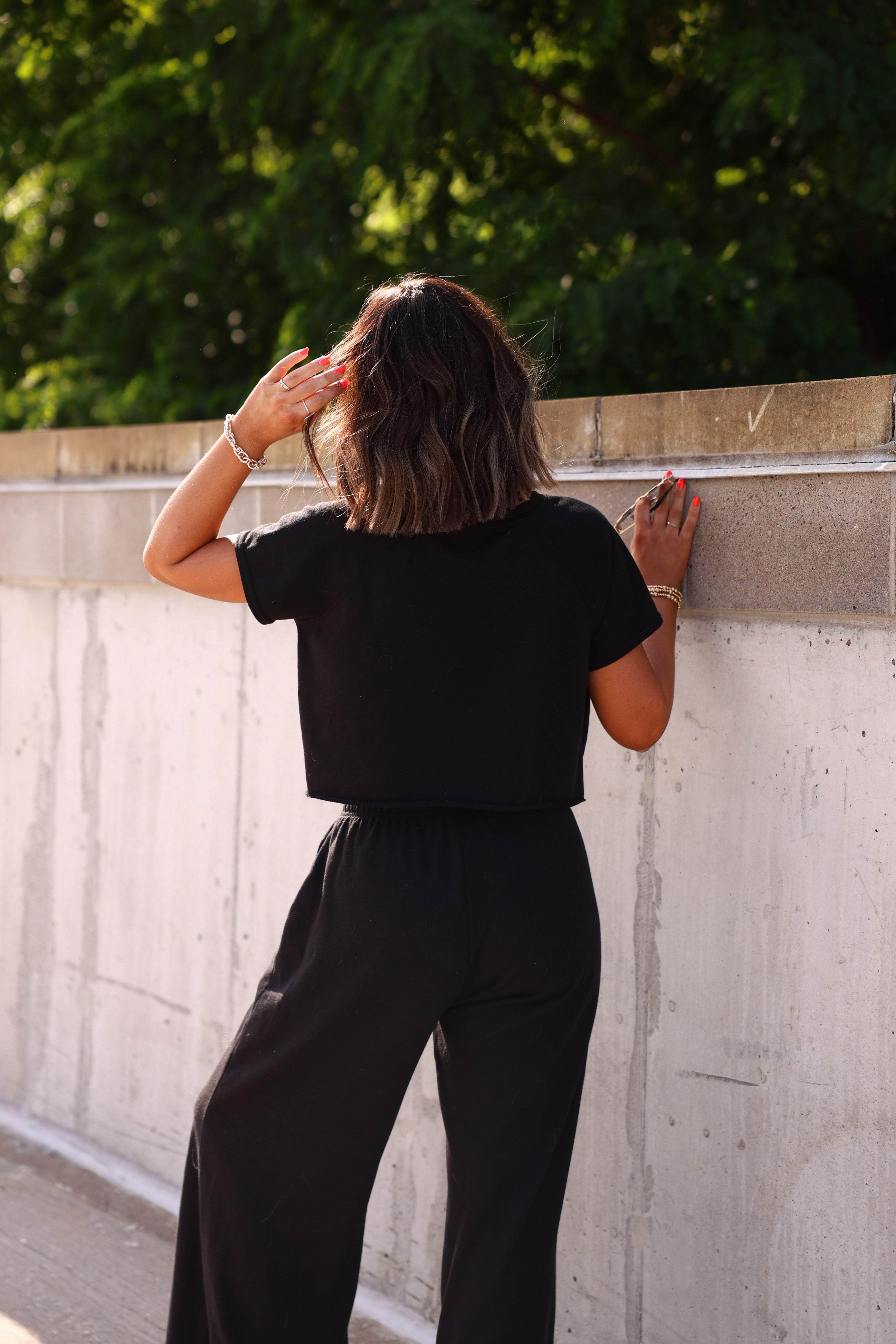 Cropped Knit Top | Casual Short Sleeve Basics | Lane 201