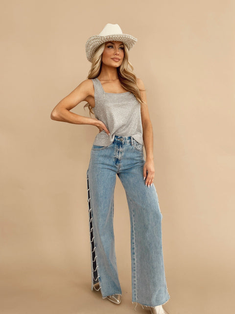 Country Star Rhinestone Denim