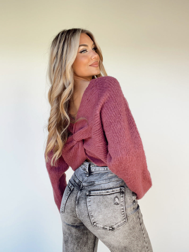 Twist Back Sweater by together