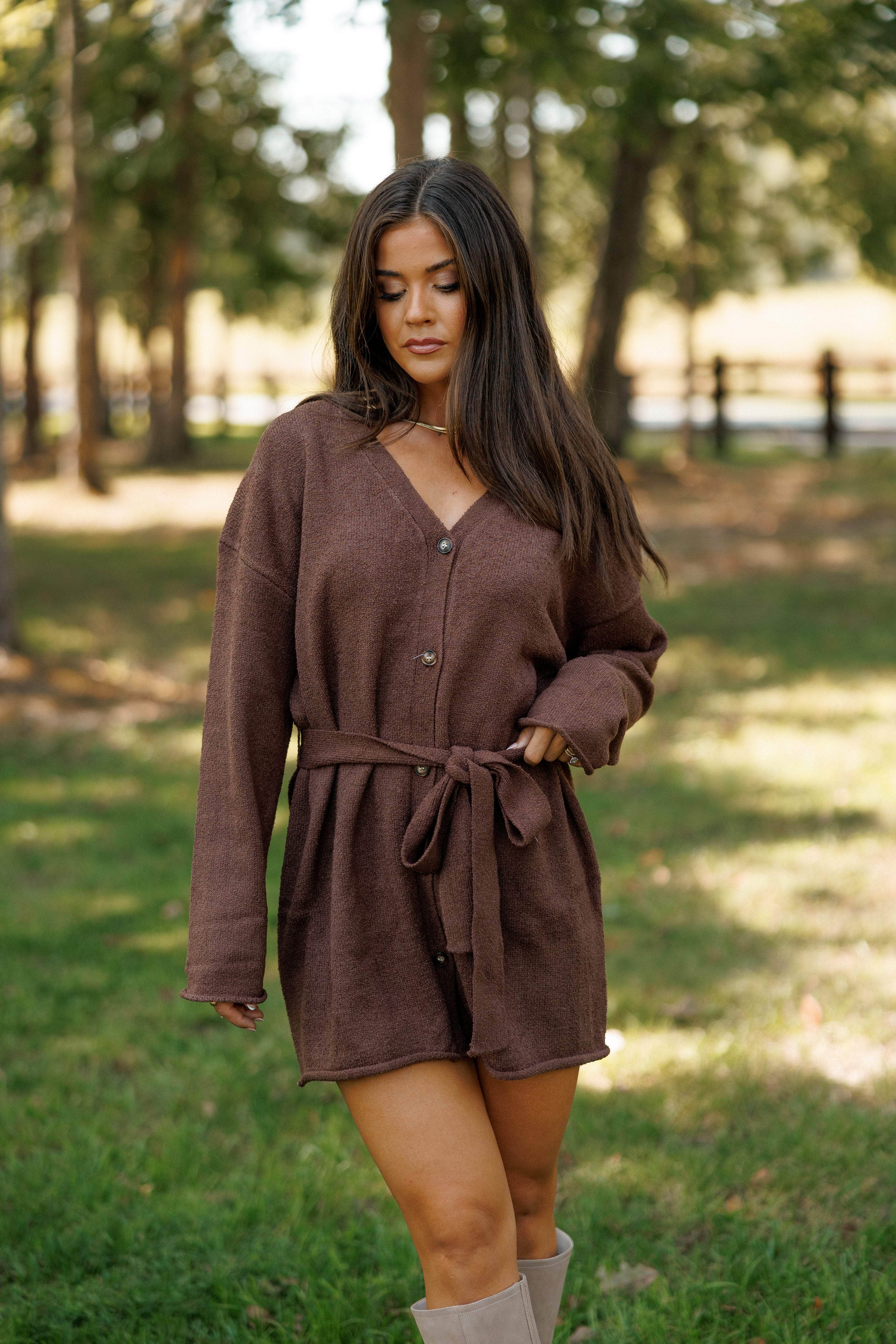 Cocoa Edit Sweater Cardigan S Chocolate by Lane 201