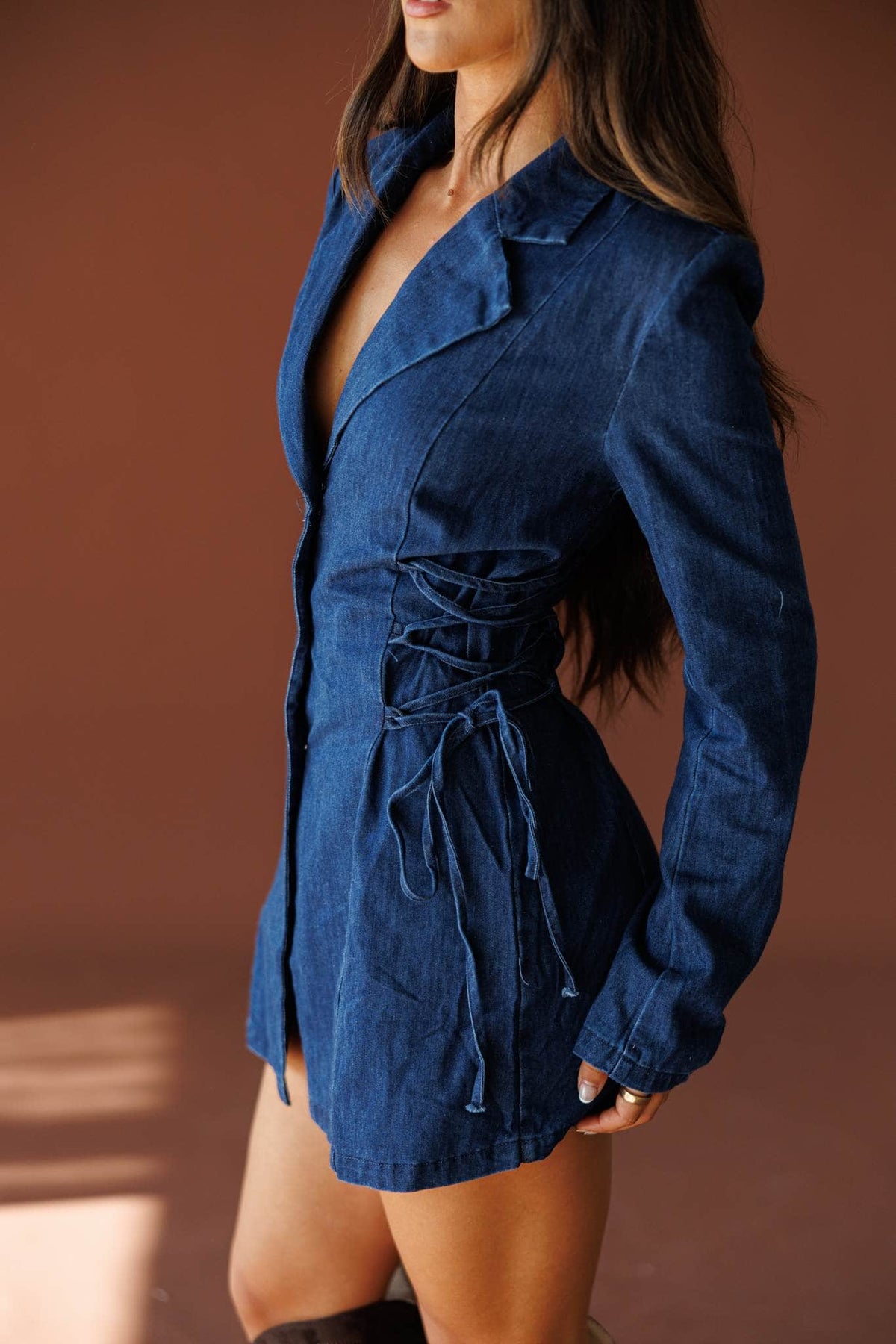 Denim Blazer Romper