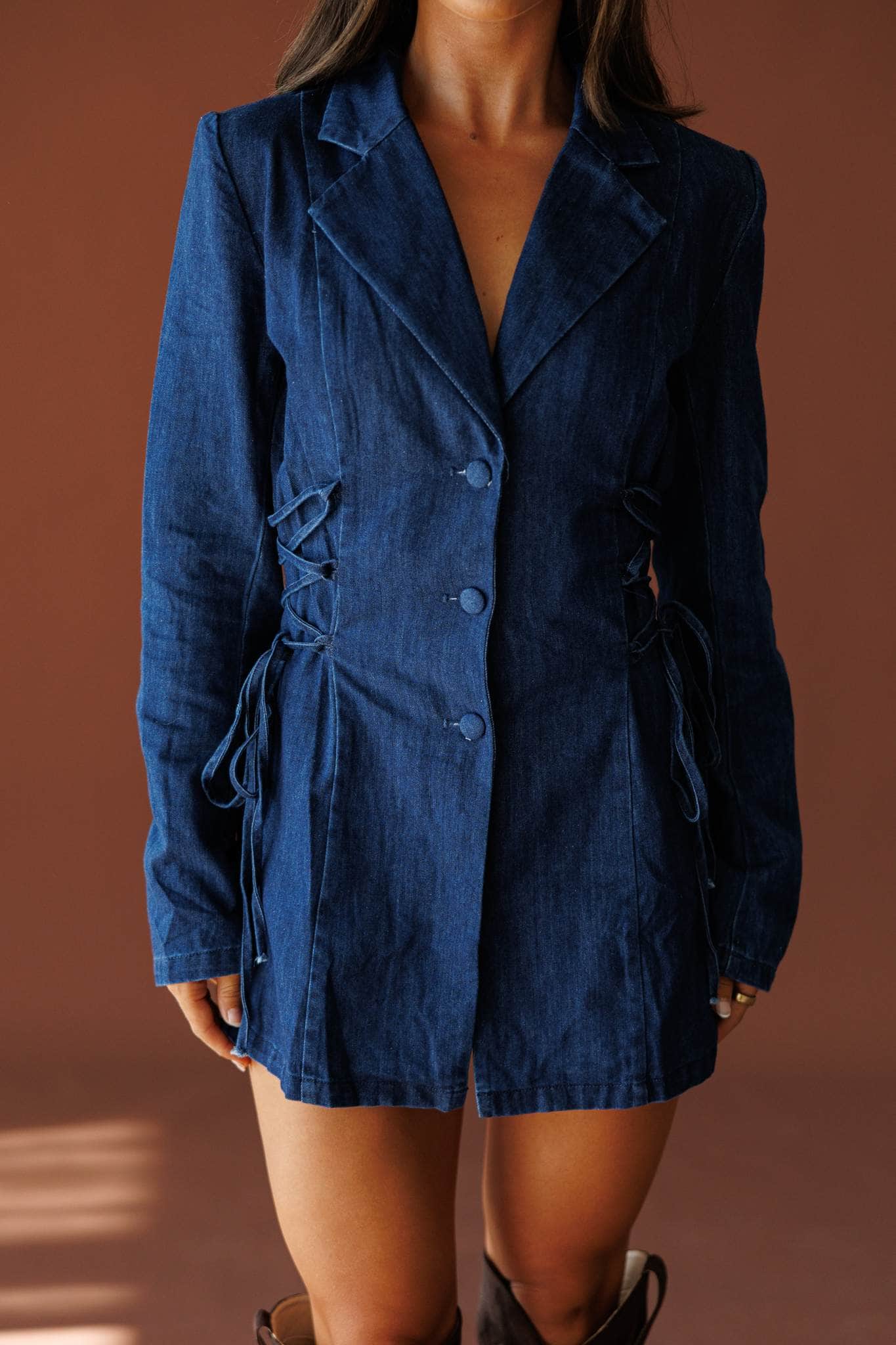 Denim Blazer Romper