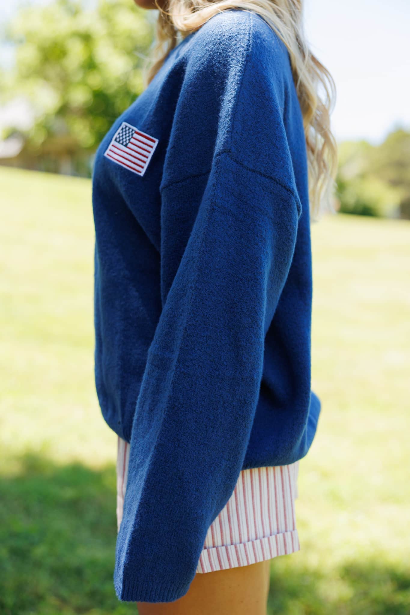 USA Sweater Button Cardigan