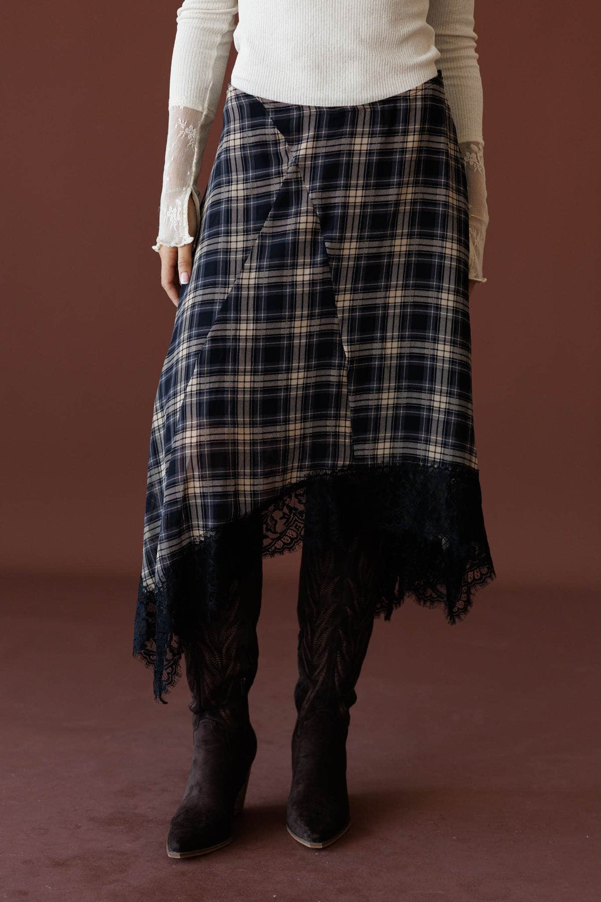 October Plans Plaid Skirt